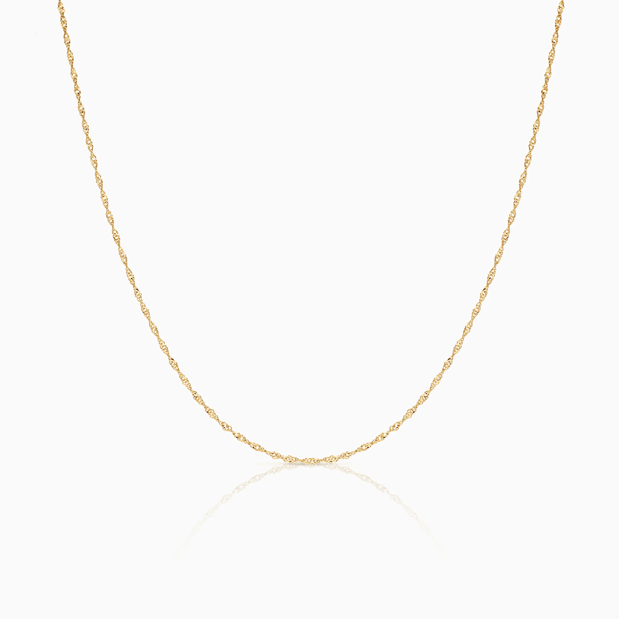 Singapore chain 45cm 18K gold