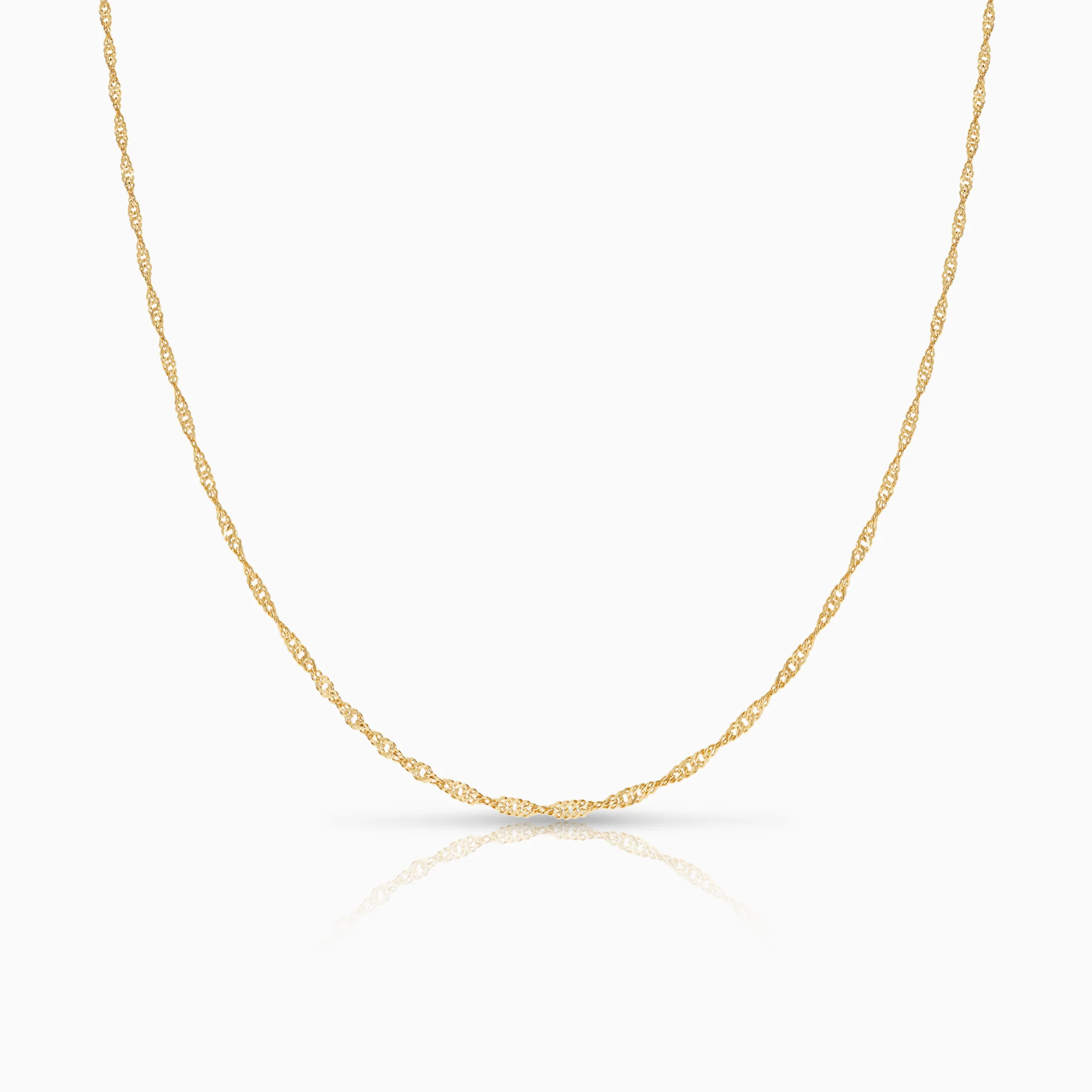 Singapore chain 50cm 18K gold