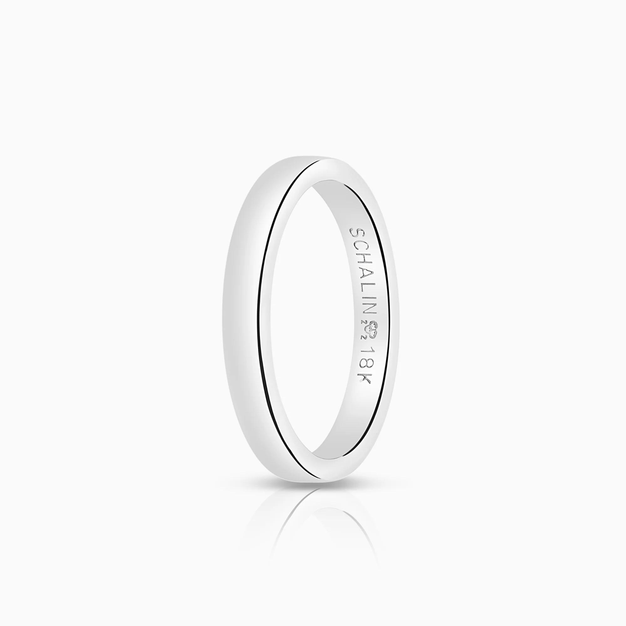 Smooth ring 3.07g 18K white gold