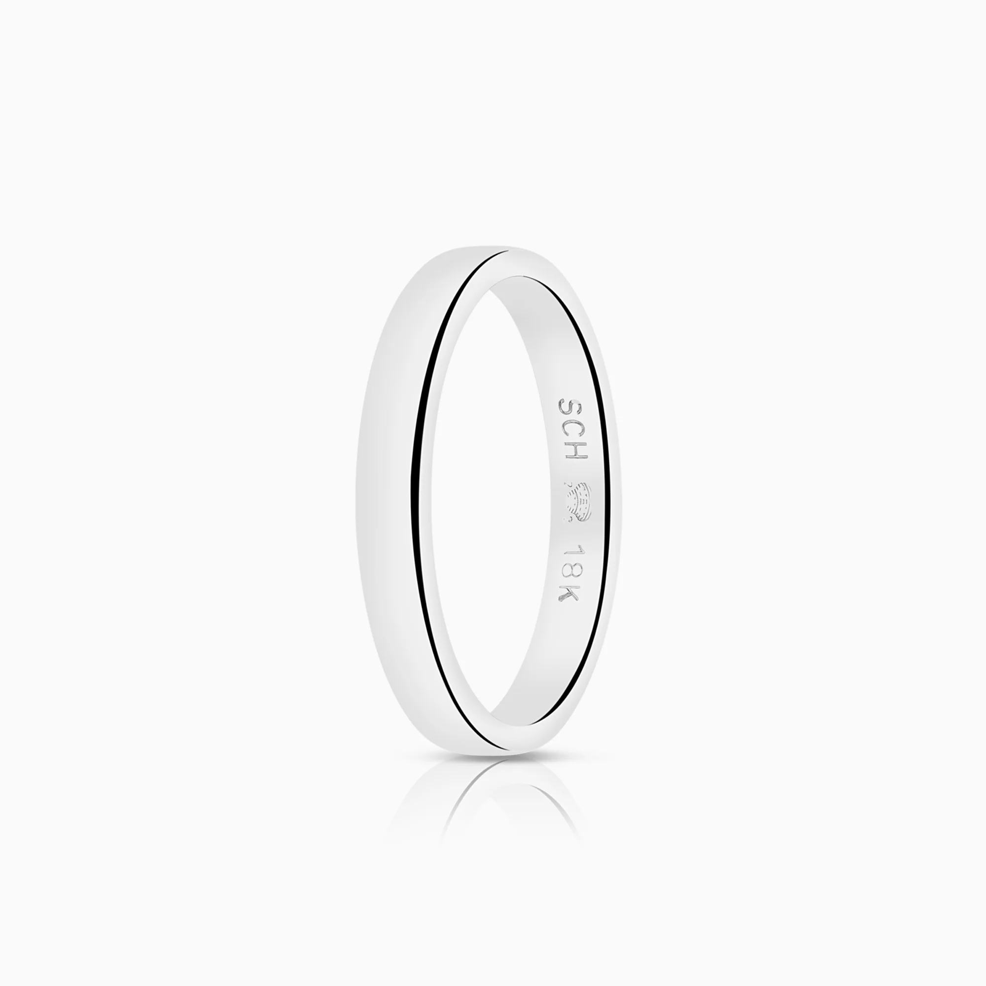 Plain ring 3.20g 18K white gold