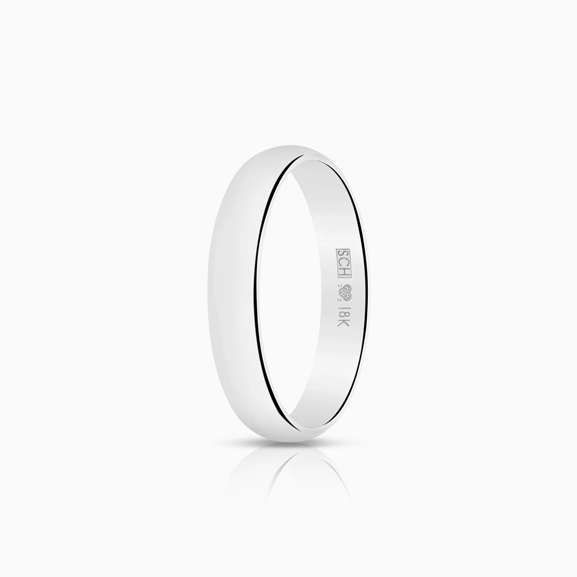 Plain ring 3.47g 18K white gold
