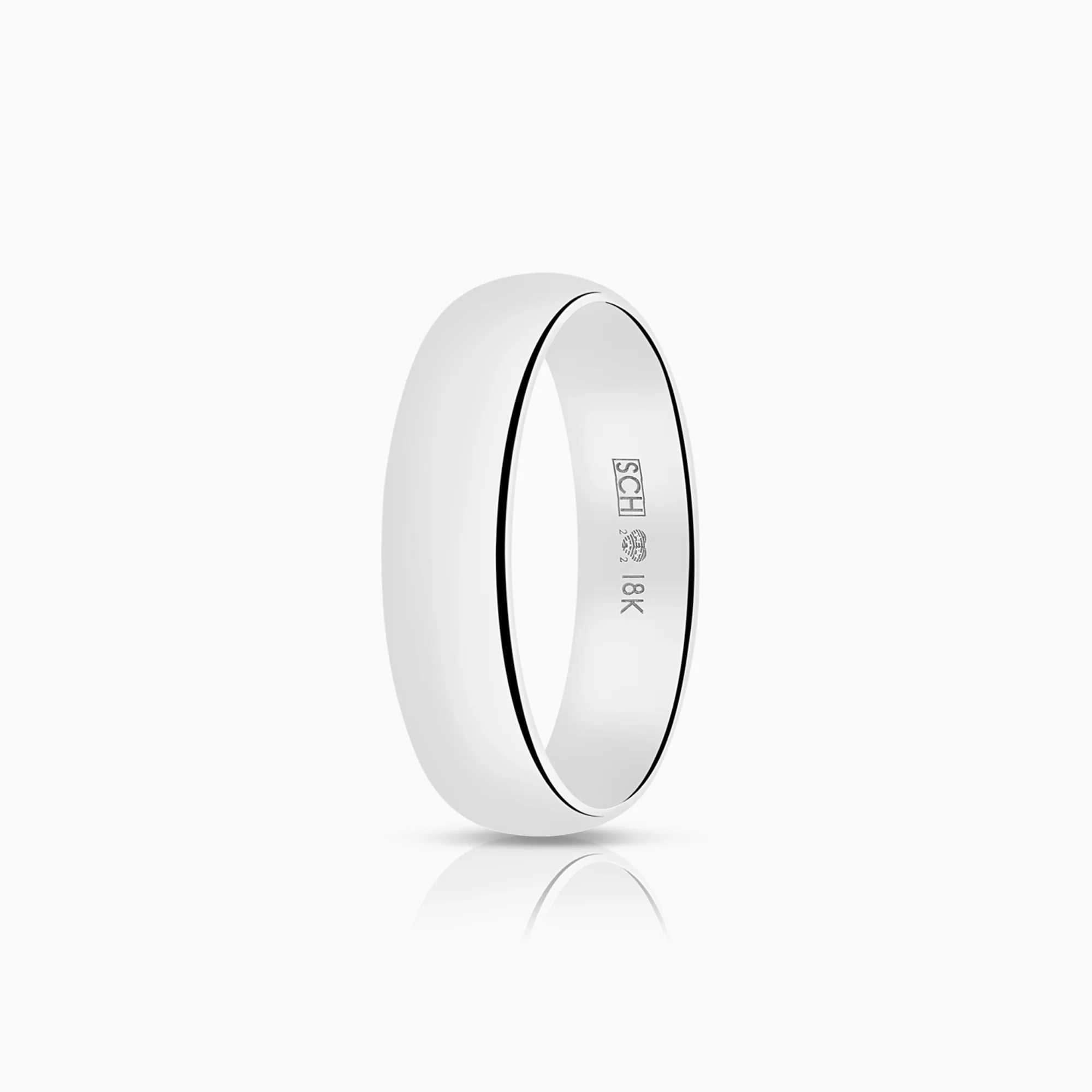 Plain ring 3.96g 18K white gold