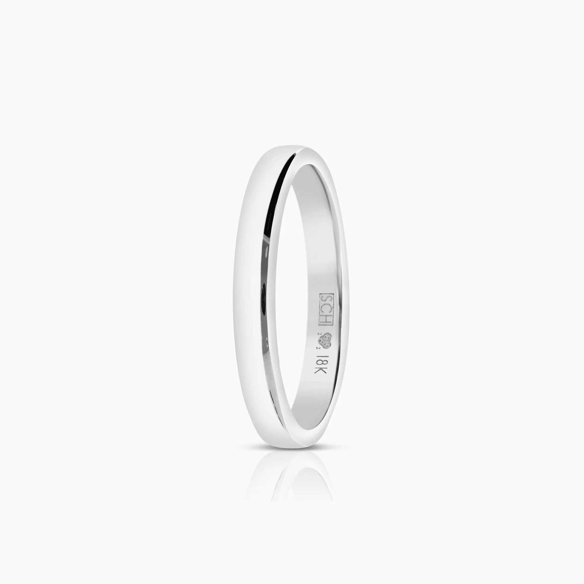 Plain ring 3.72g 18K white gold