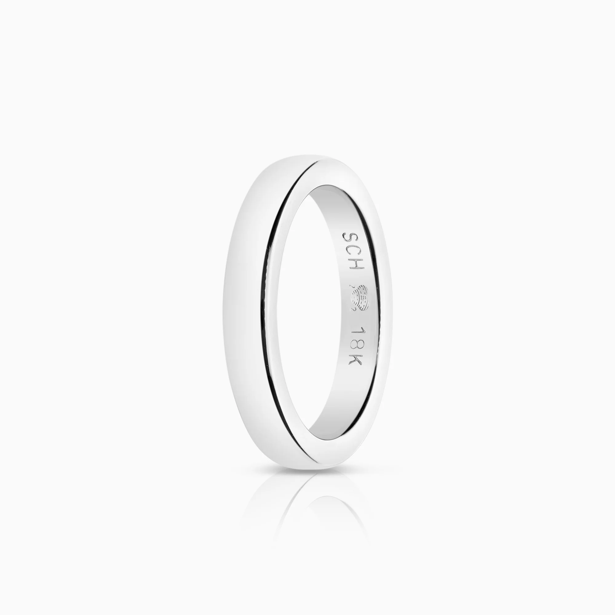 Plain ring 4.11g 18K white gold
