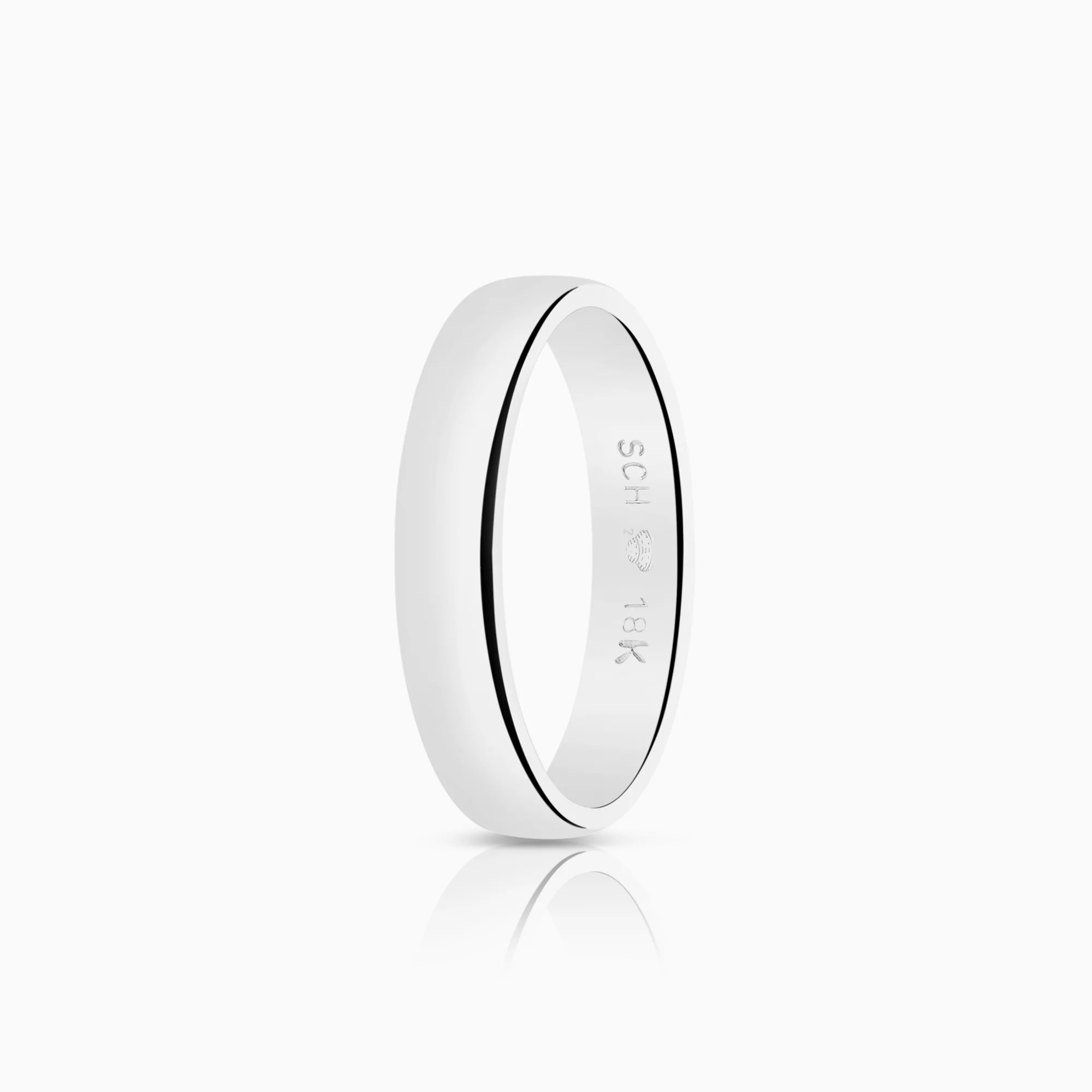 Plain ring 4.60g 18K white gold