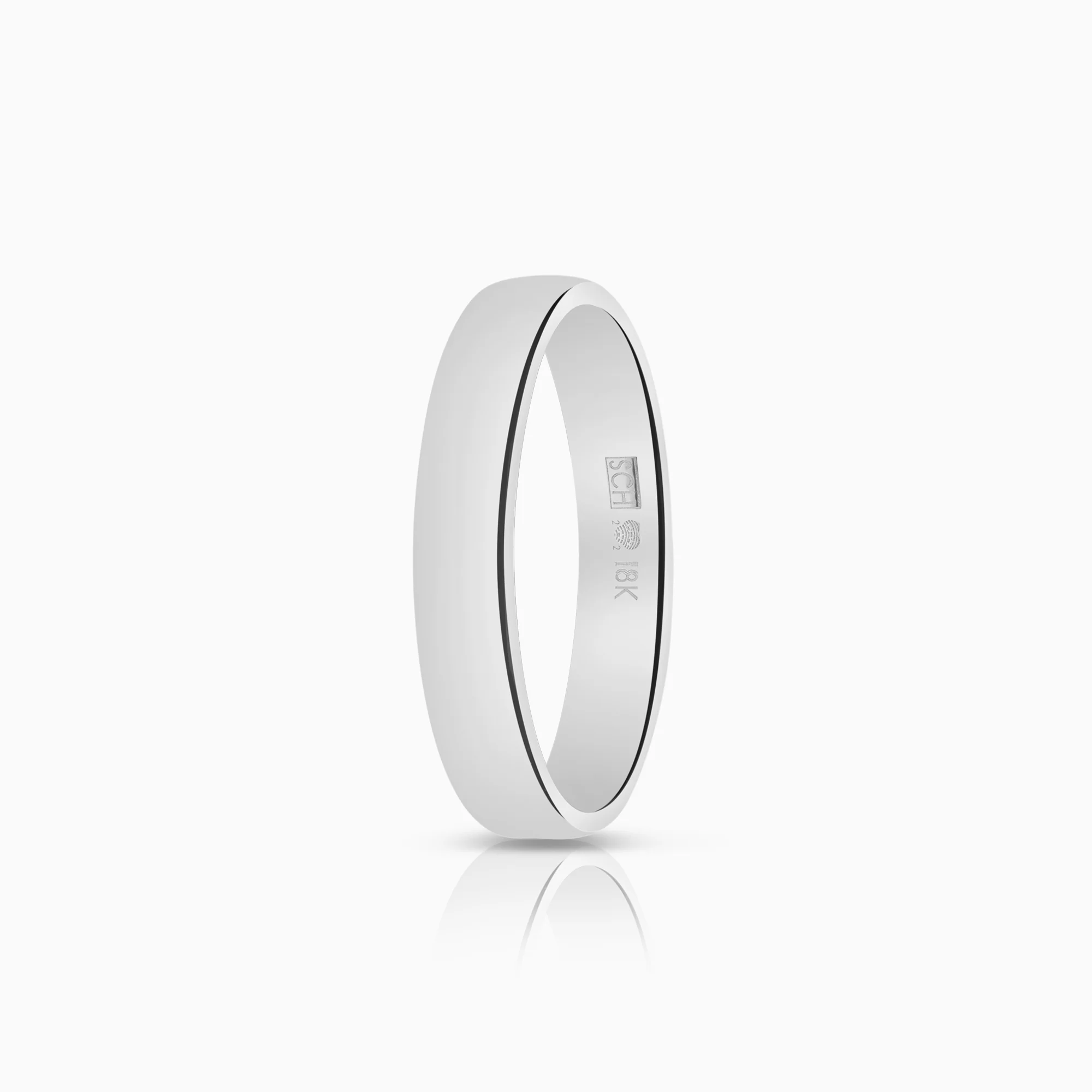 Plain ring 5.17g 18K white gold