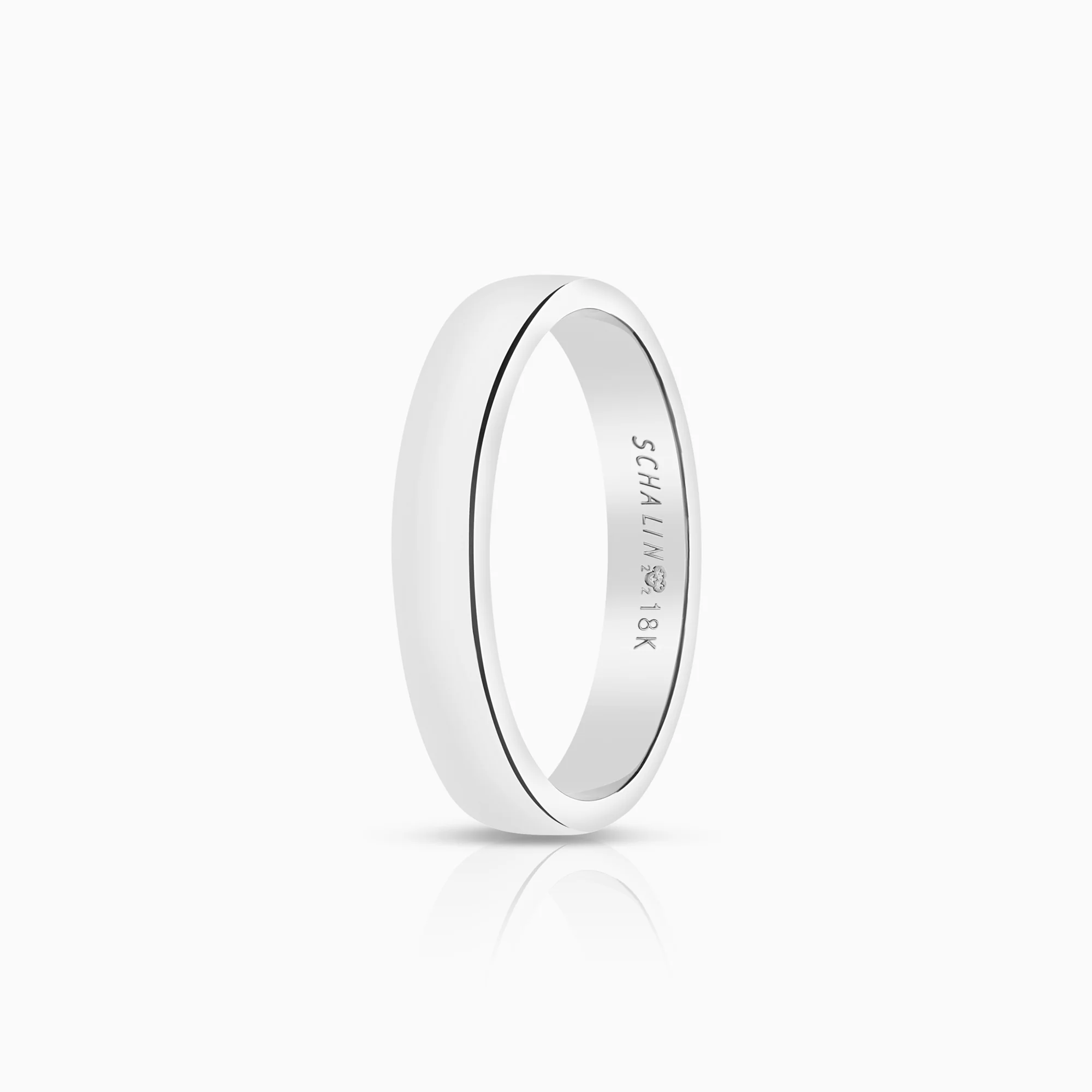 Plain ring 5.20g 18K white gold