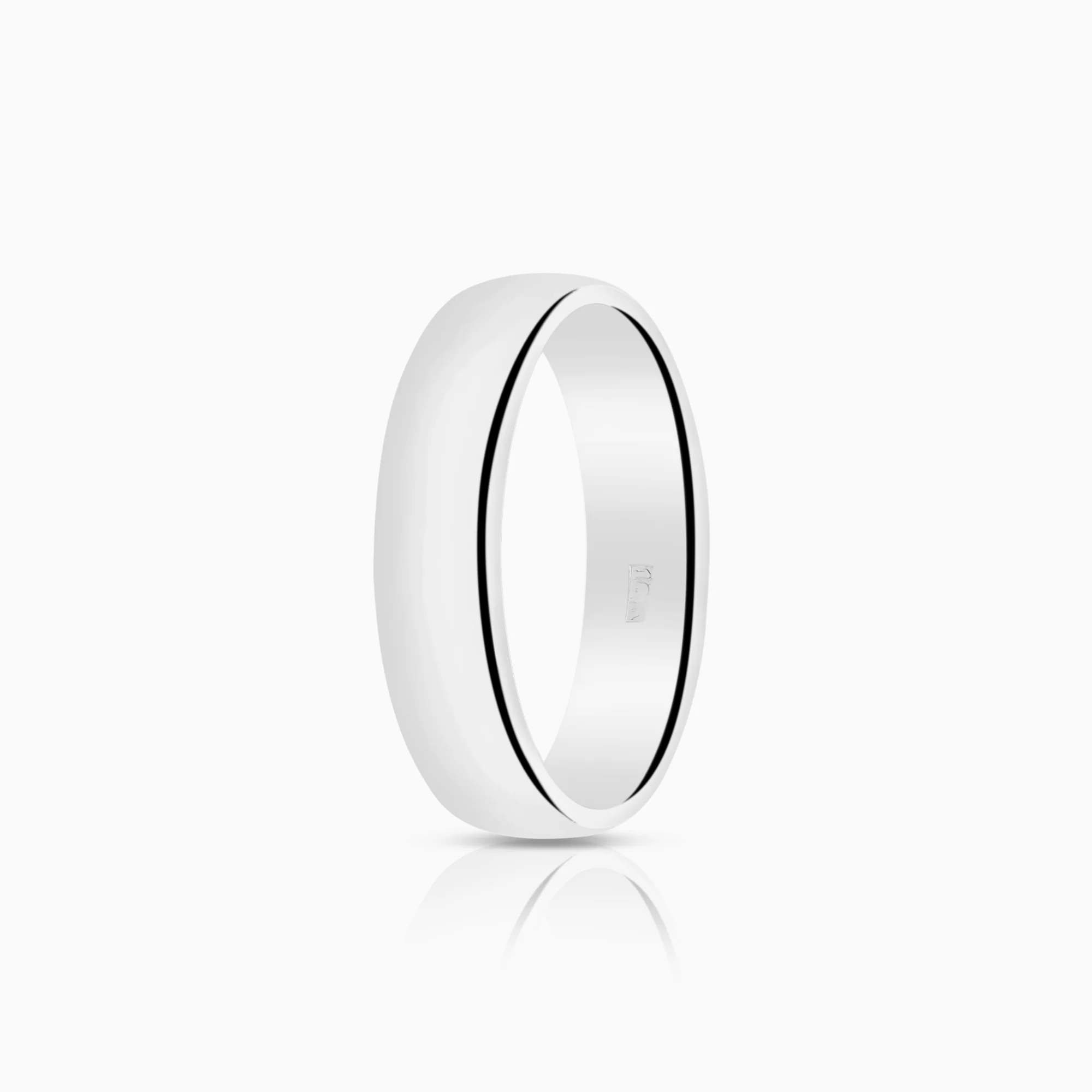 Plain ring 5.26g 18K white gold