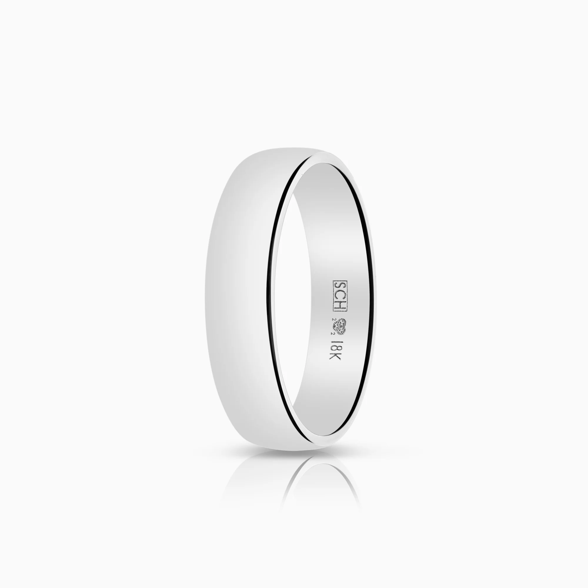 Plain ring 5.56g 18K white gold