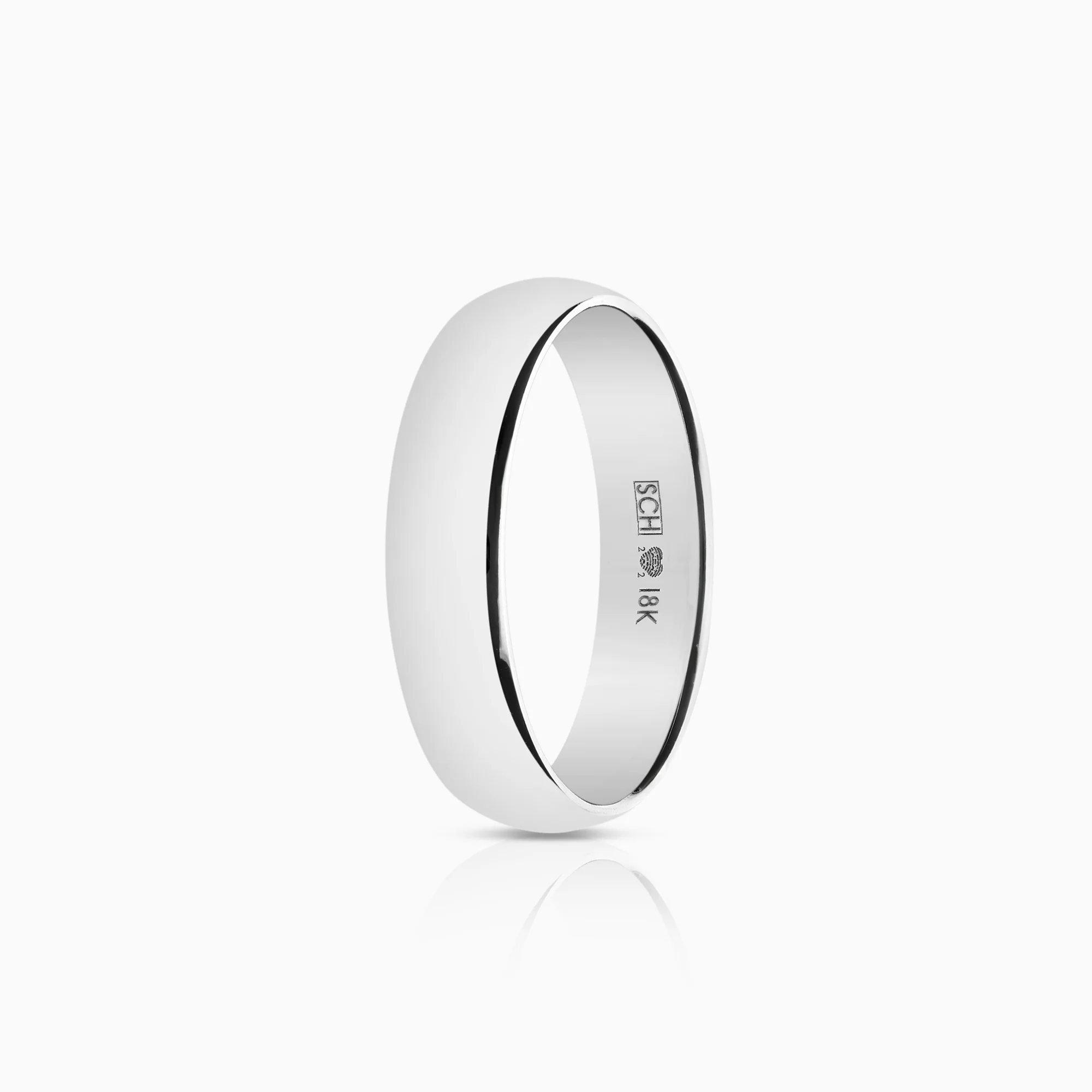 Plain ring 5.66g 18K white gold