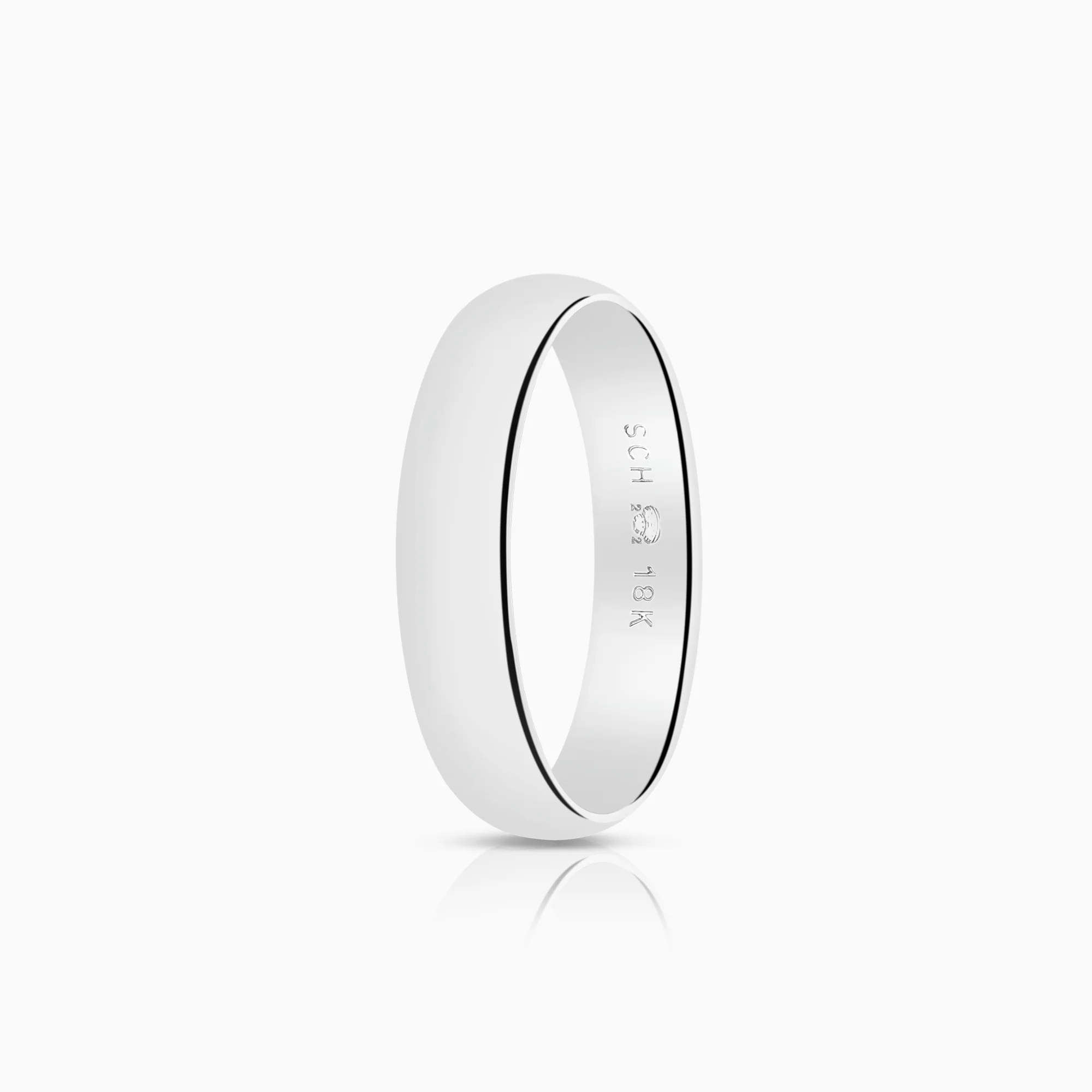 Plain ring 5.92g 18K white gold