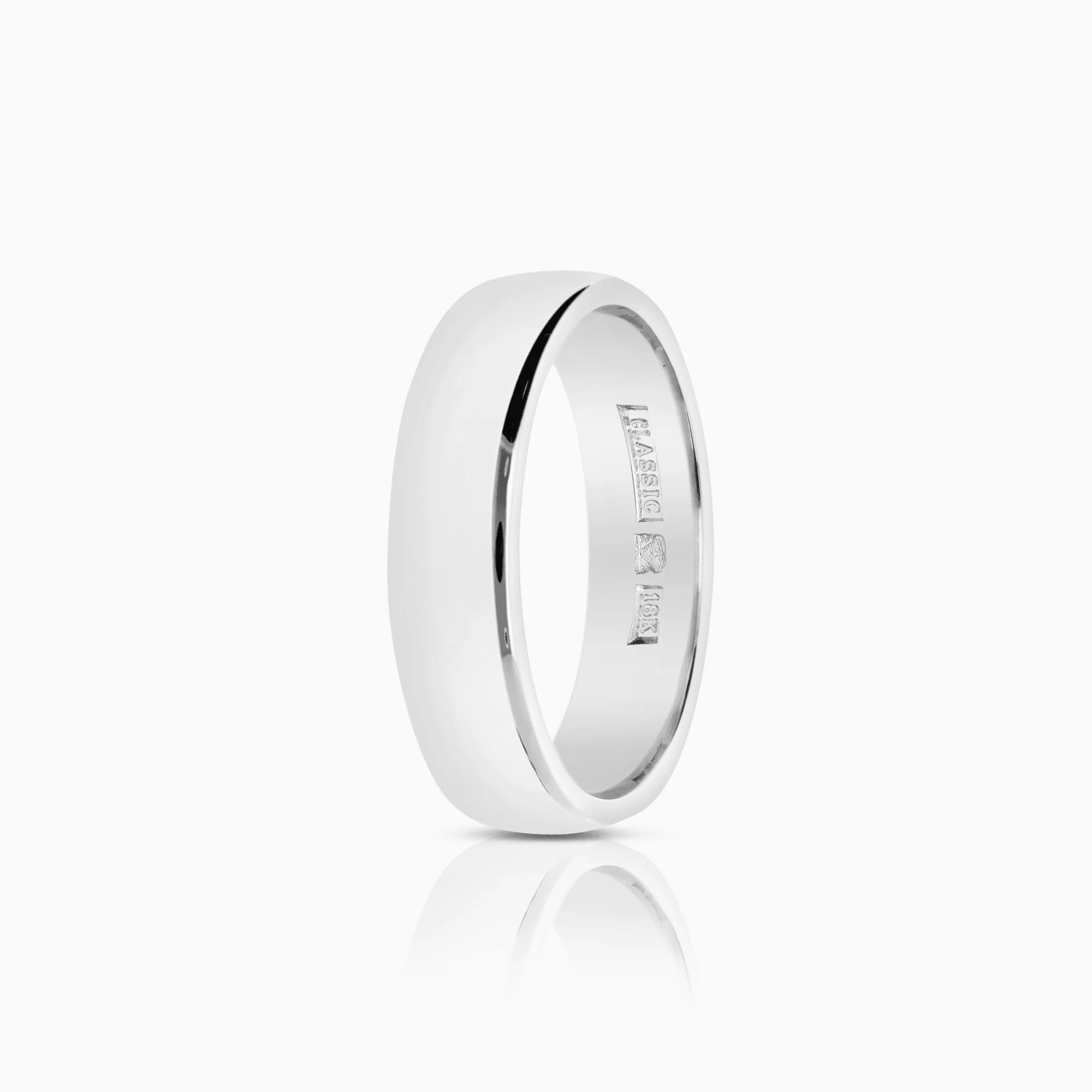 Plain ring 5.95g 18K white gold