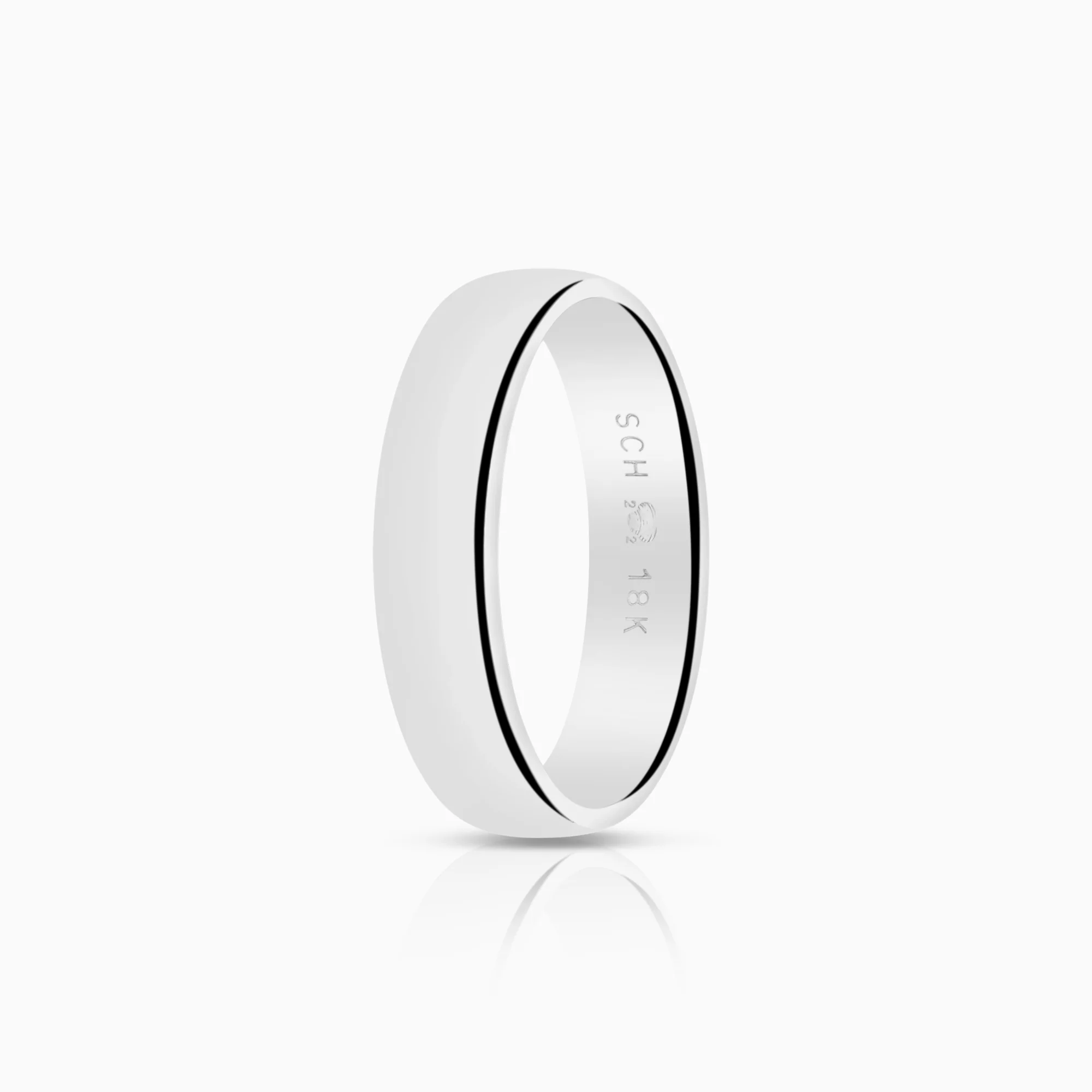 Plain ring 6.00g 18K white gold