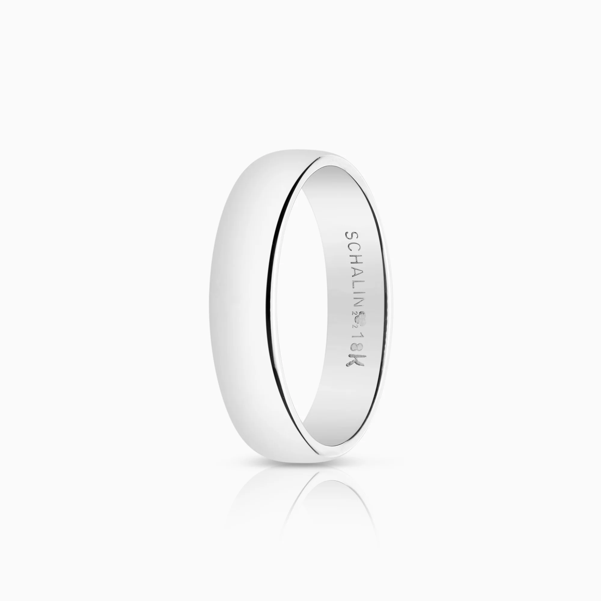 Plain ring 6.12g 18K white gold