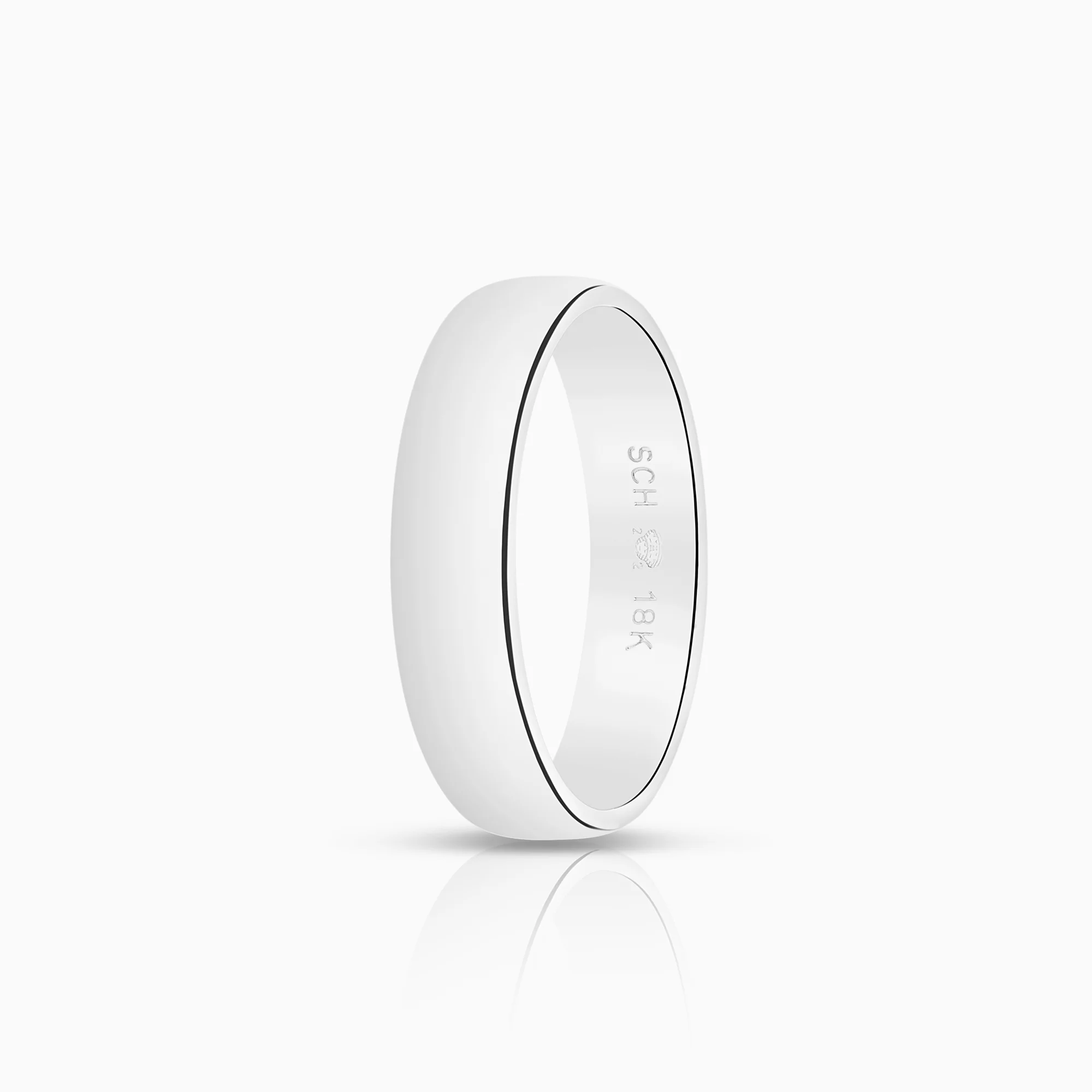 Plain ring 6.49g 18K white gold