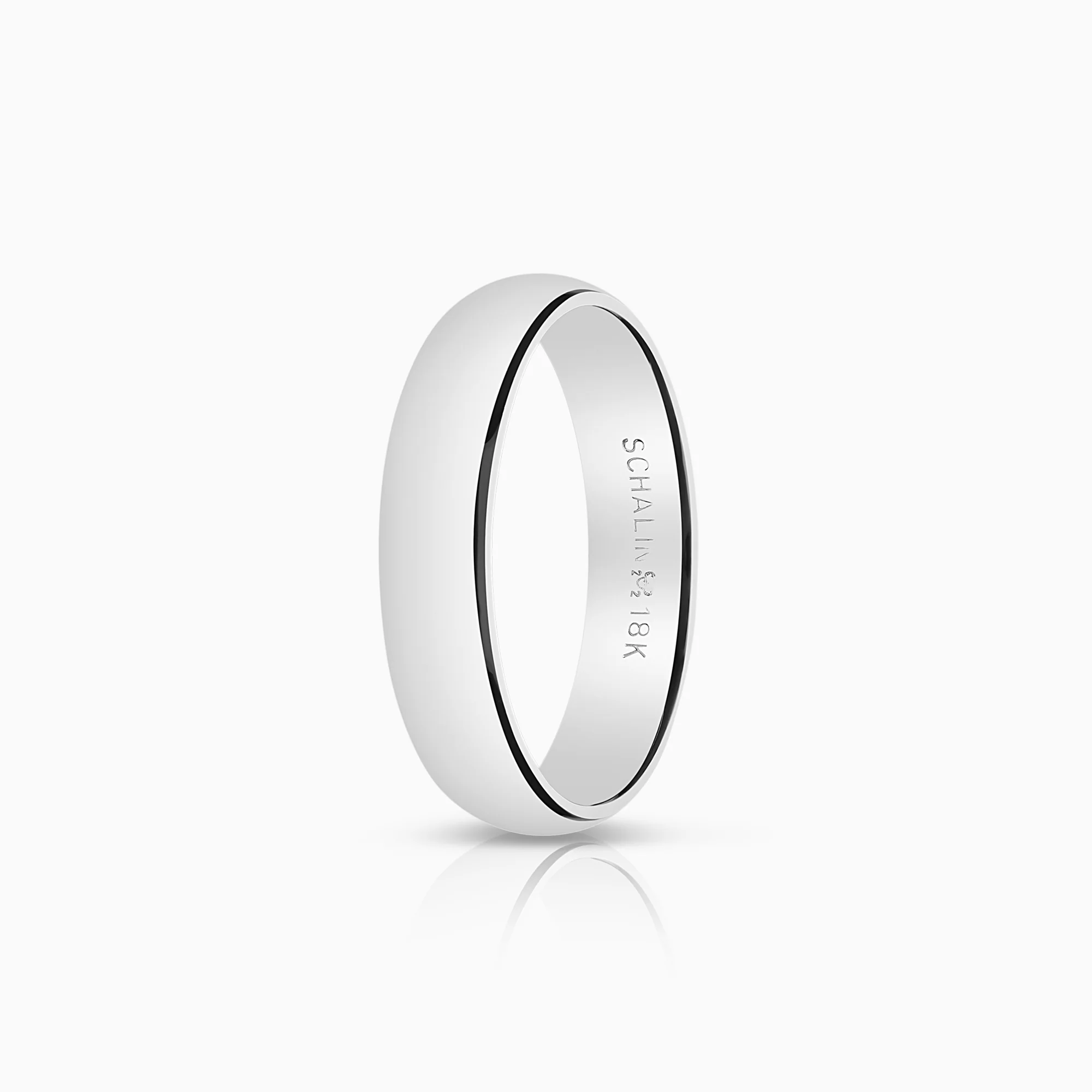 Plain ring 6.54g 18K white gold.