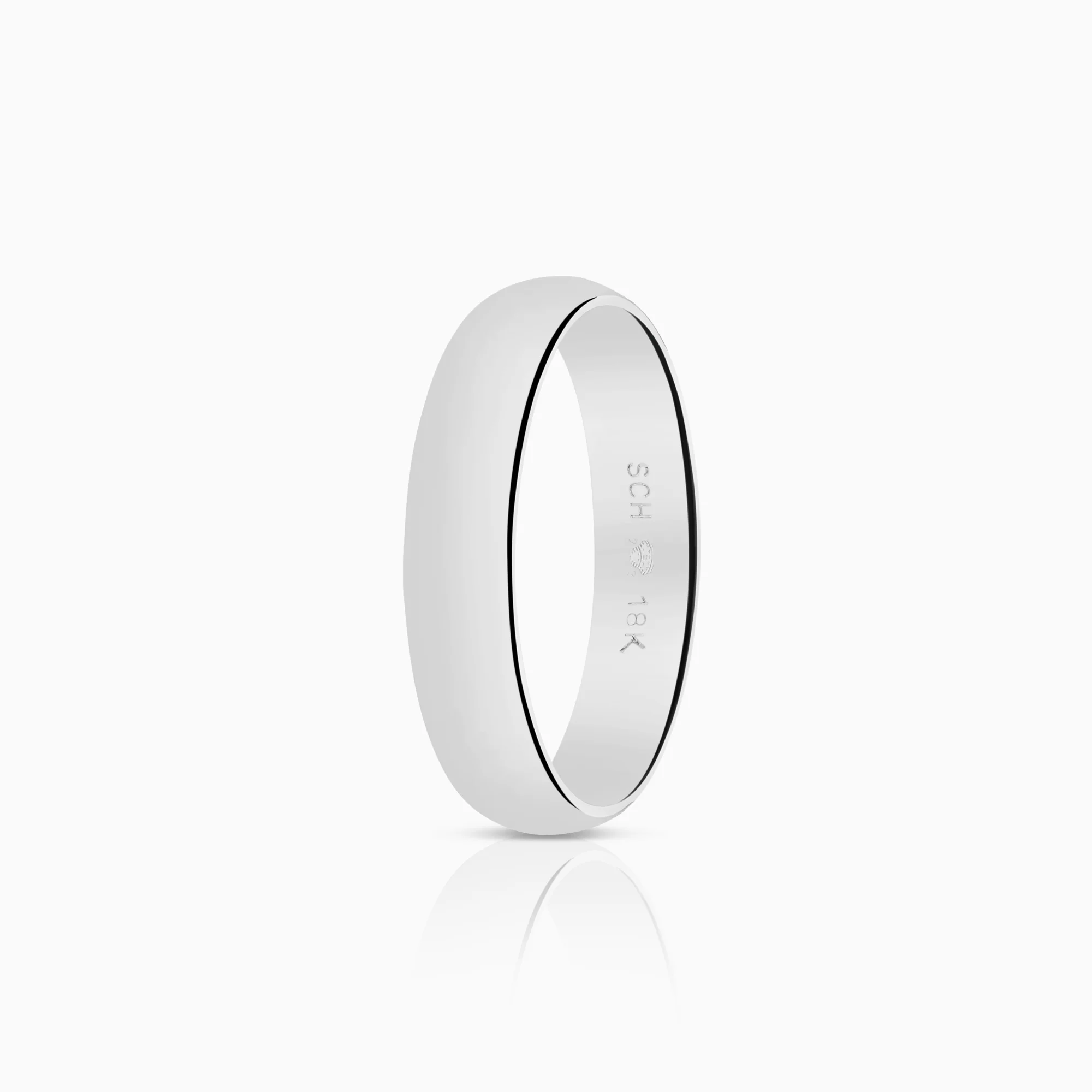 Plain ring 6.67g 18K white gold