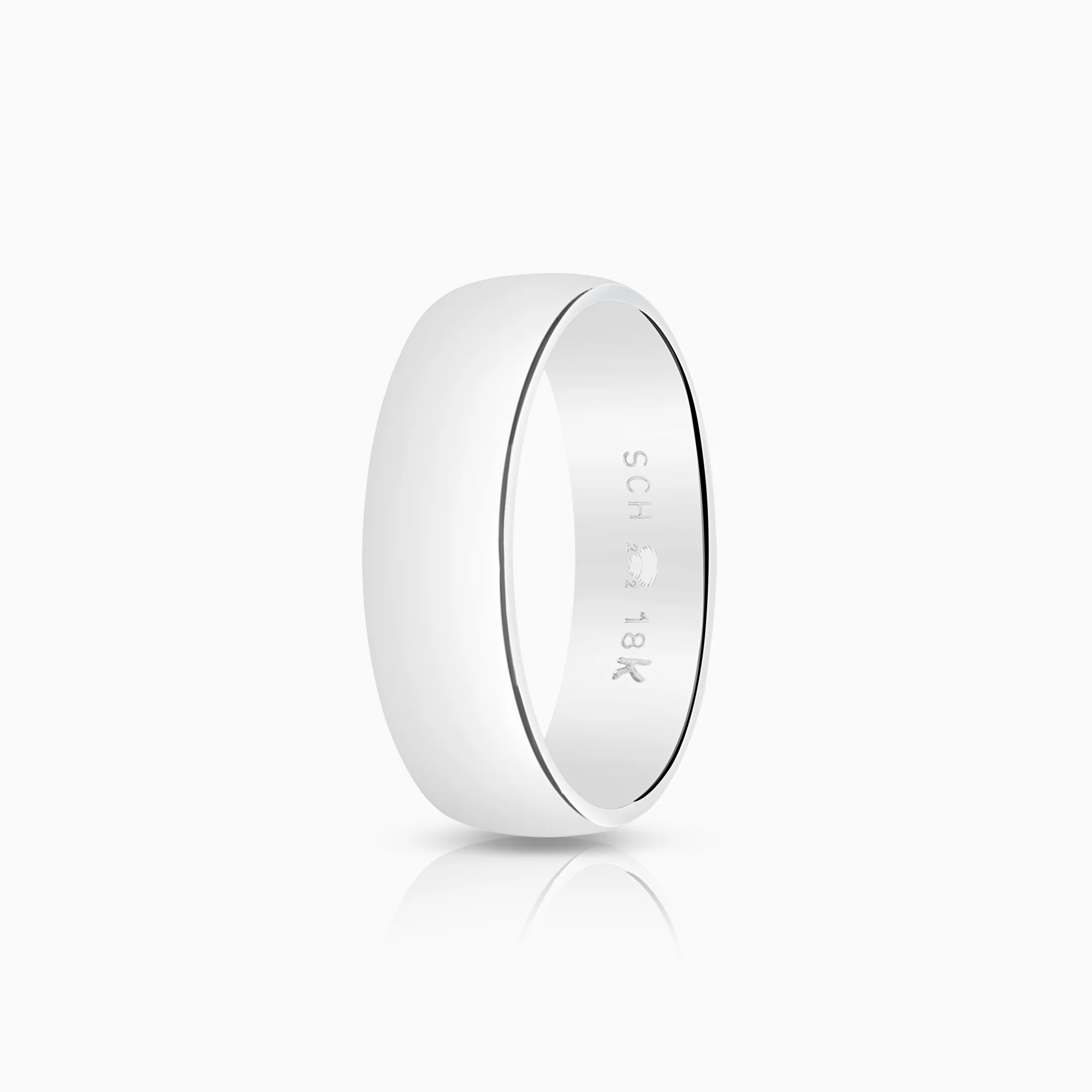 Plain ring 6.94g 18K white gold