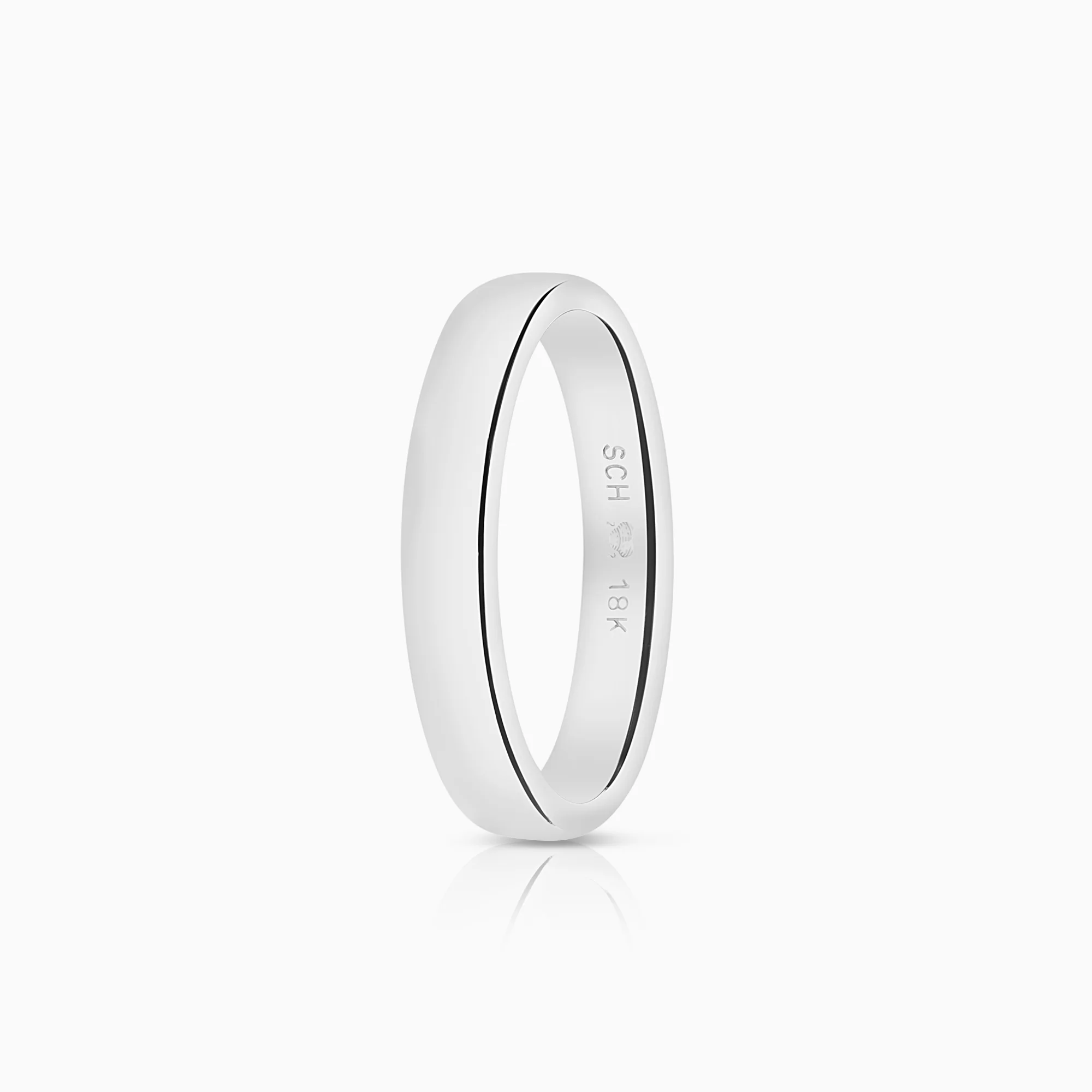 Plain ring Schalins 6.96g 18K white gold