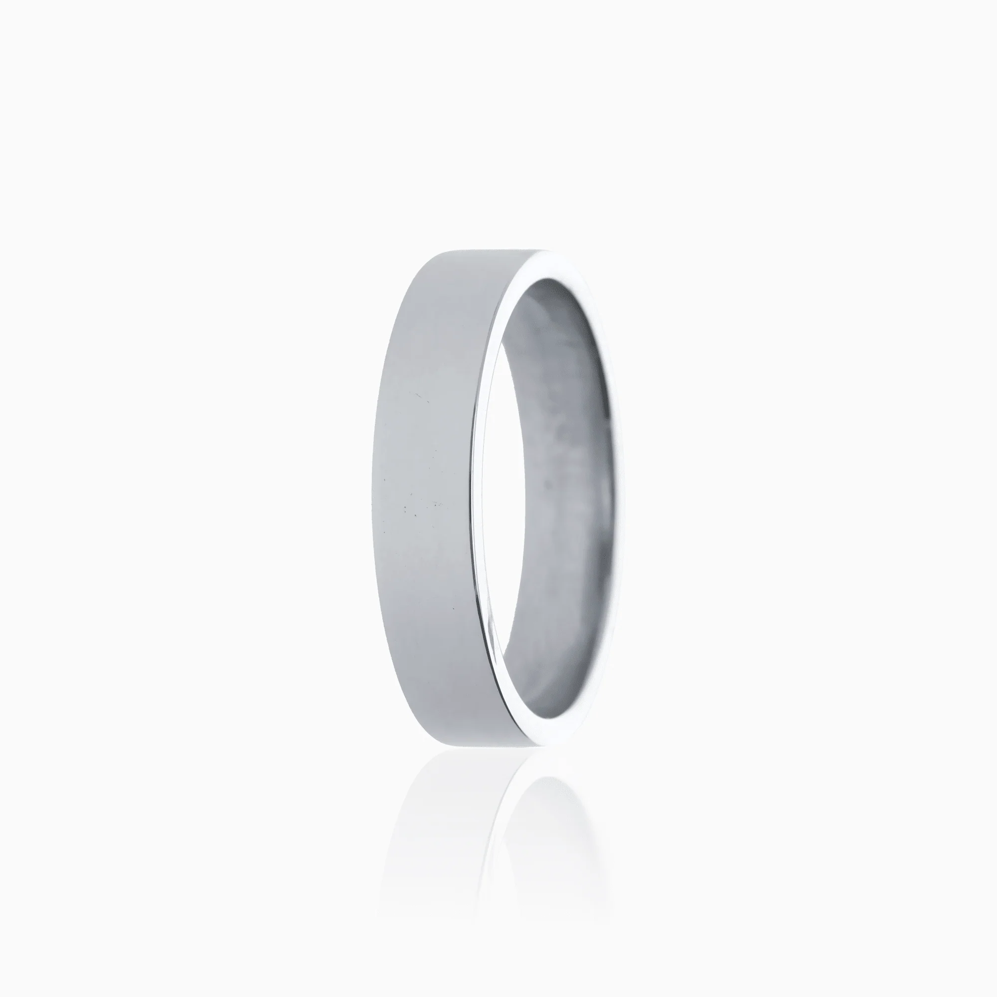 Plain ring 6.20g 18K white gold