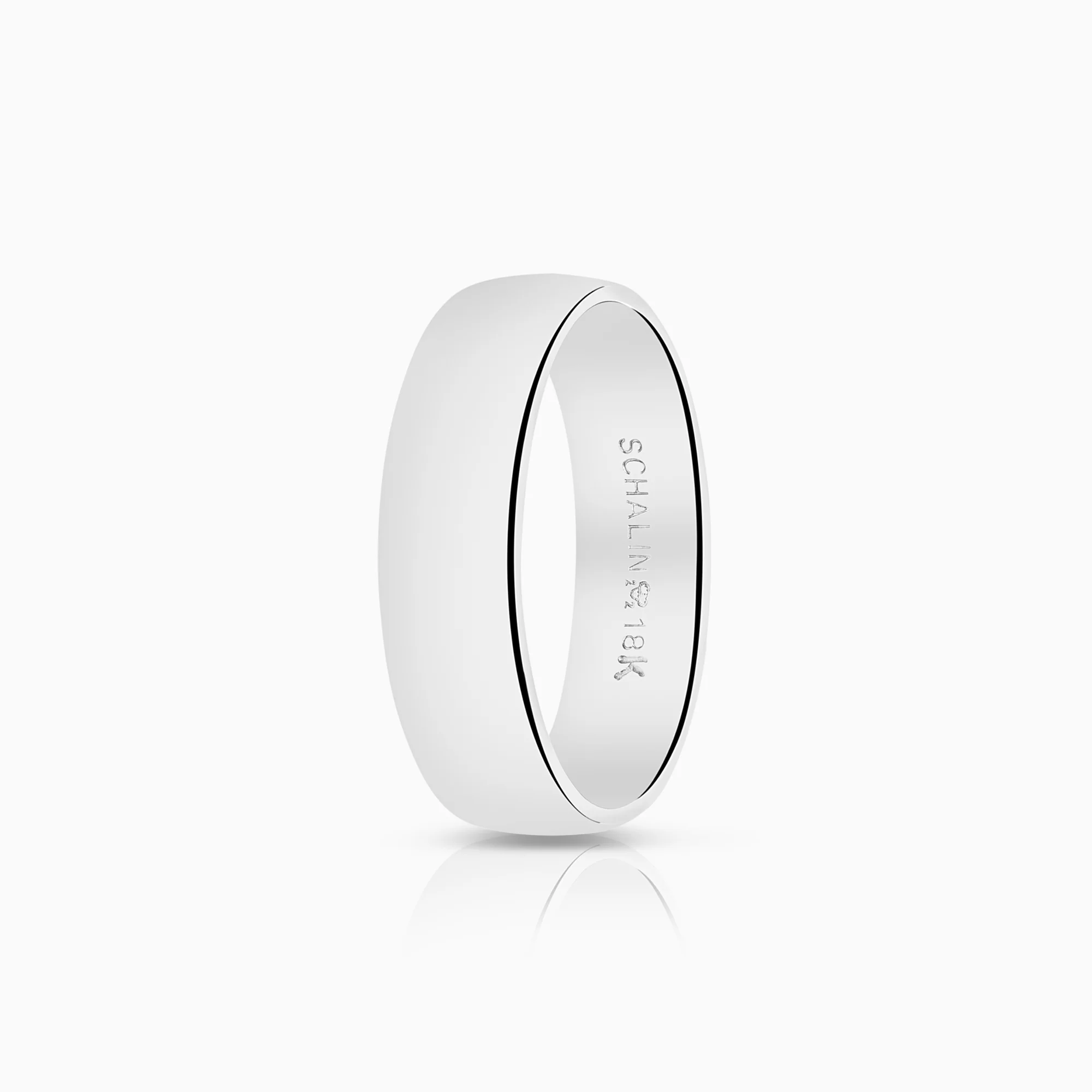 Plain ring 7.31g 18K white gold