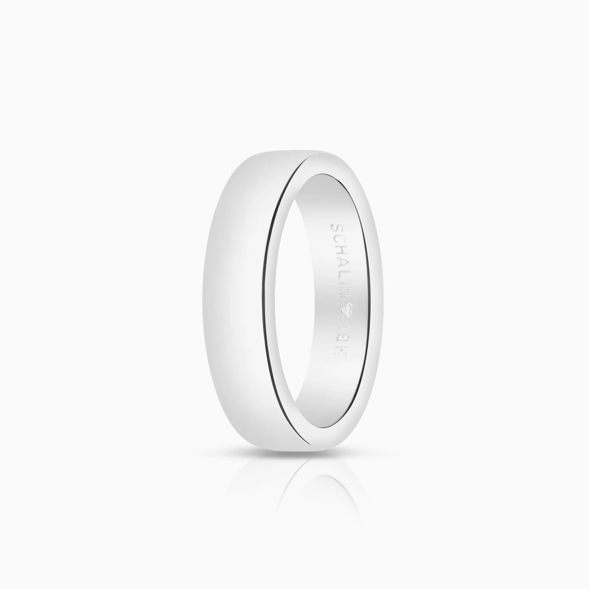 Plain ring 8.39g 18K white gold