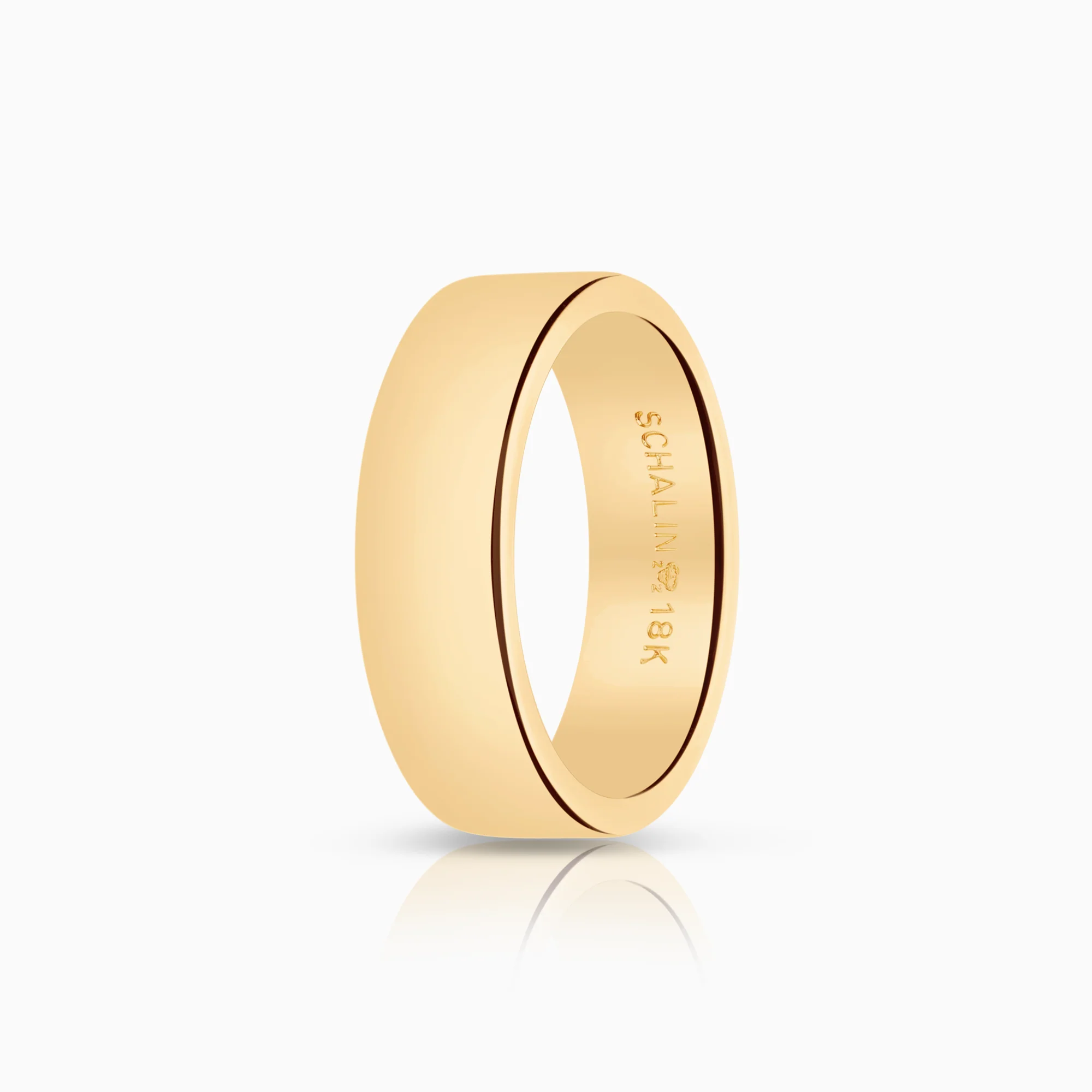 Plain ring, 8.53 g, 18K gold