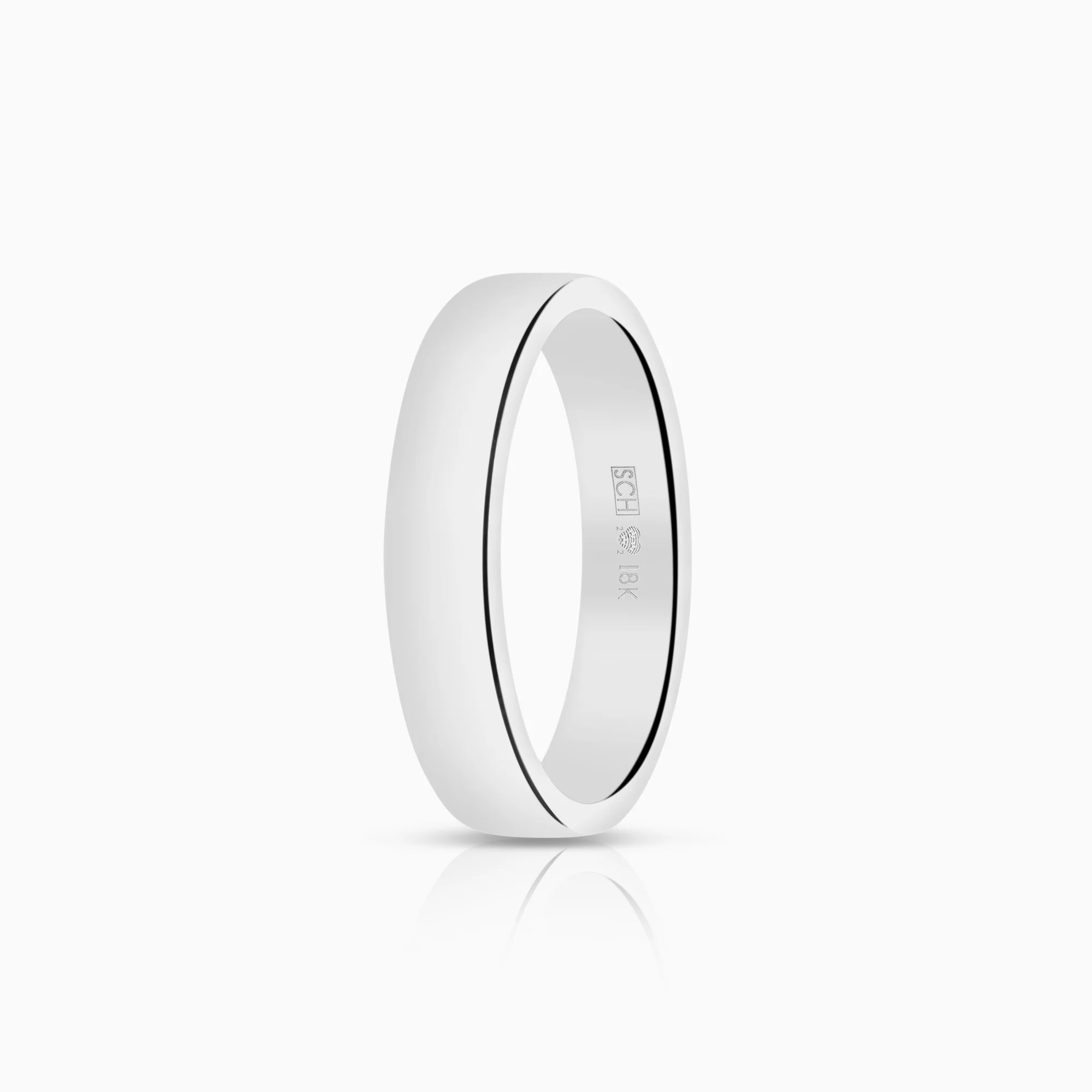 Plain ring 8.76g 18K white gold