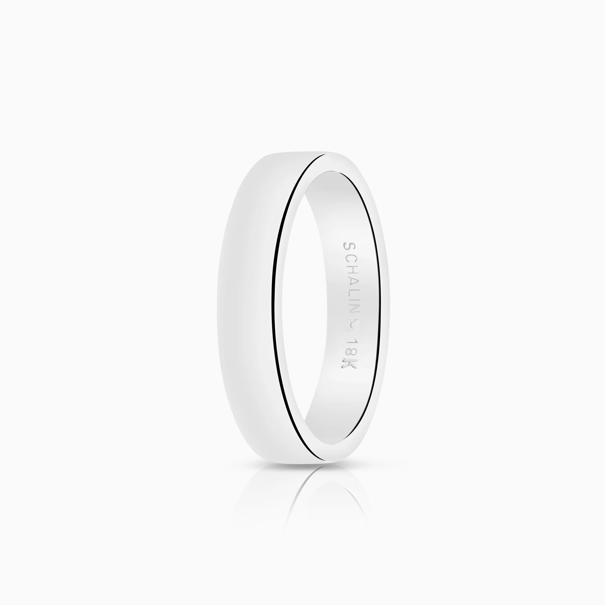 Plain ring 8.84g 18K white gold
