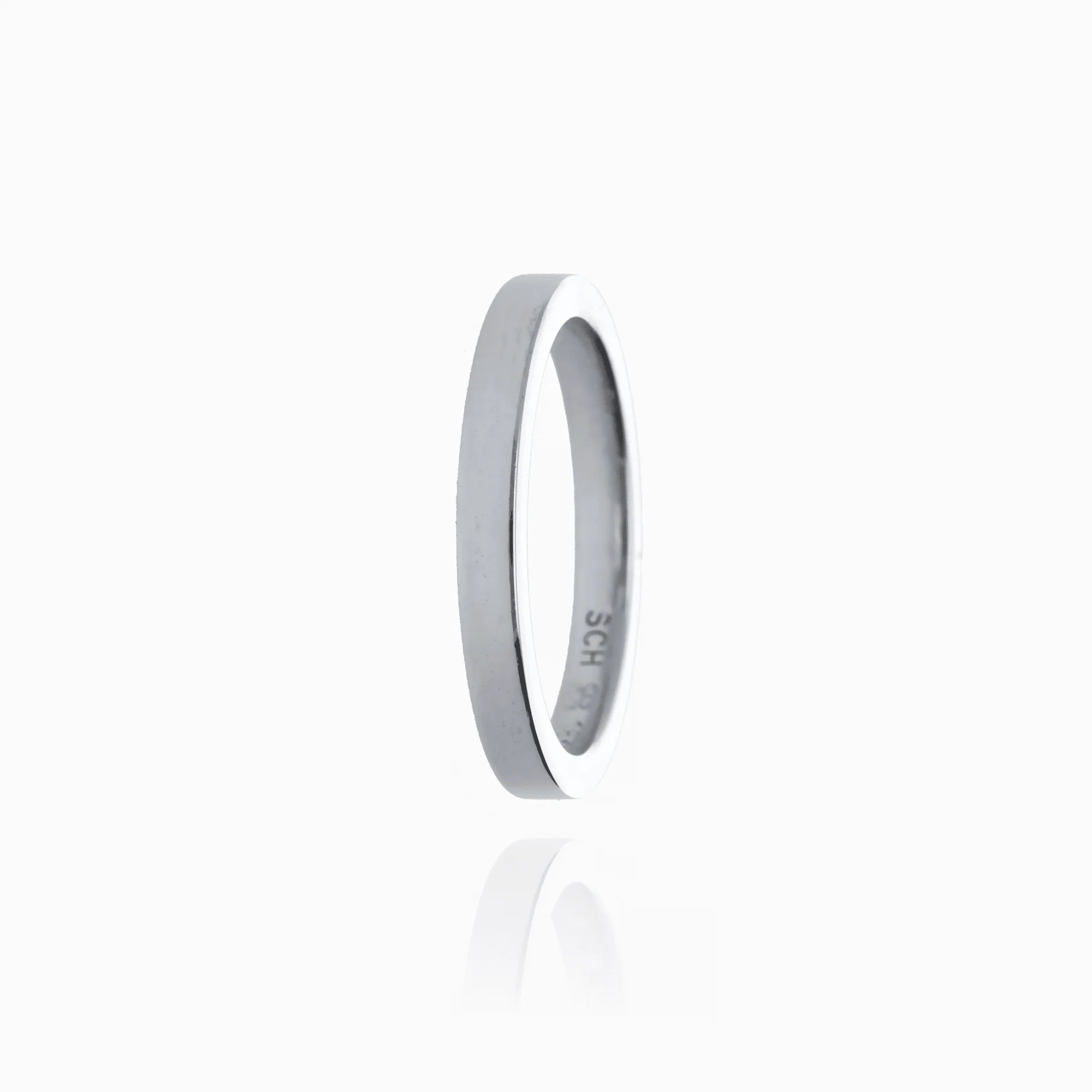 Plain ring in white gold 4.25g 18K