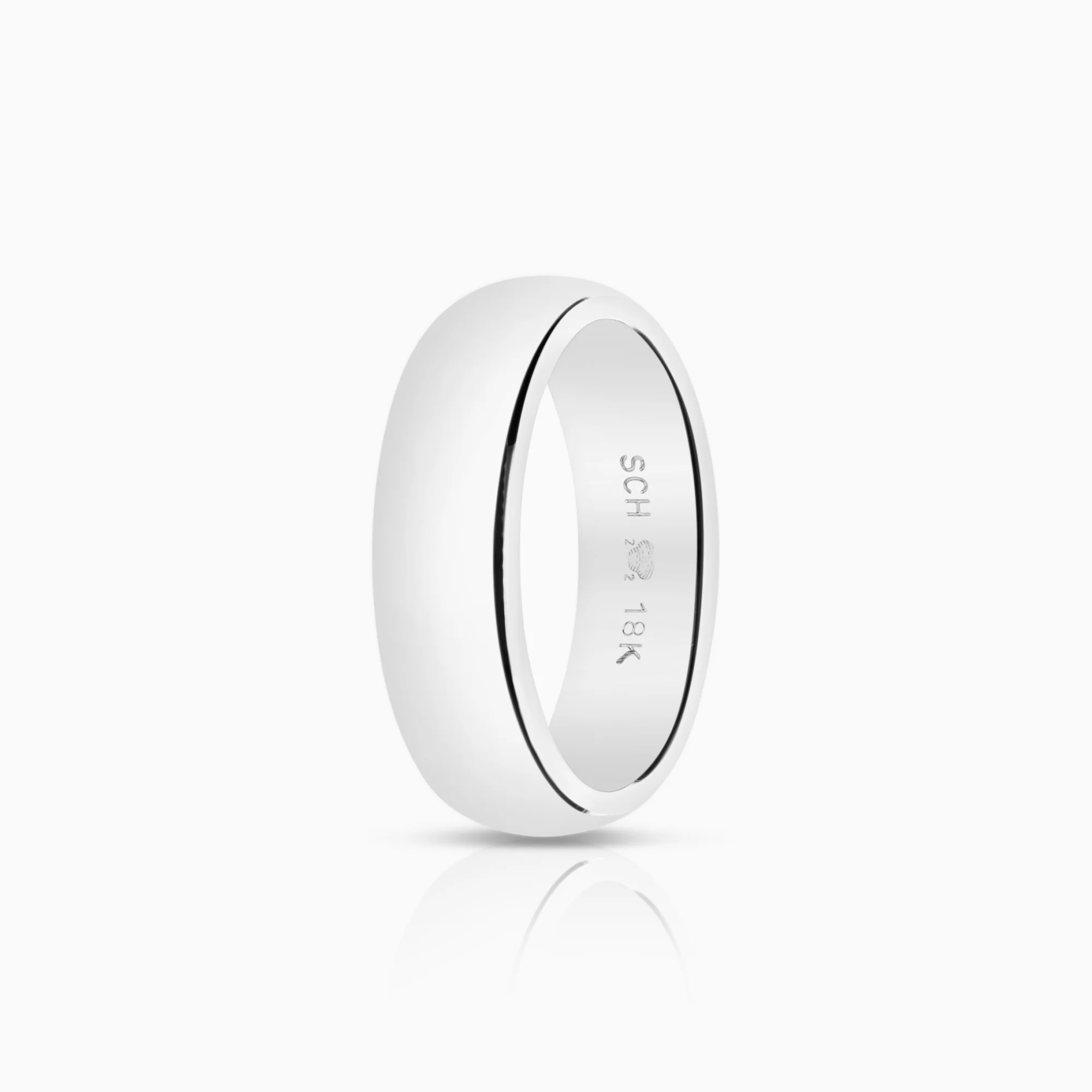 Plain ring 9.59g 18K white gold