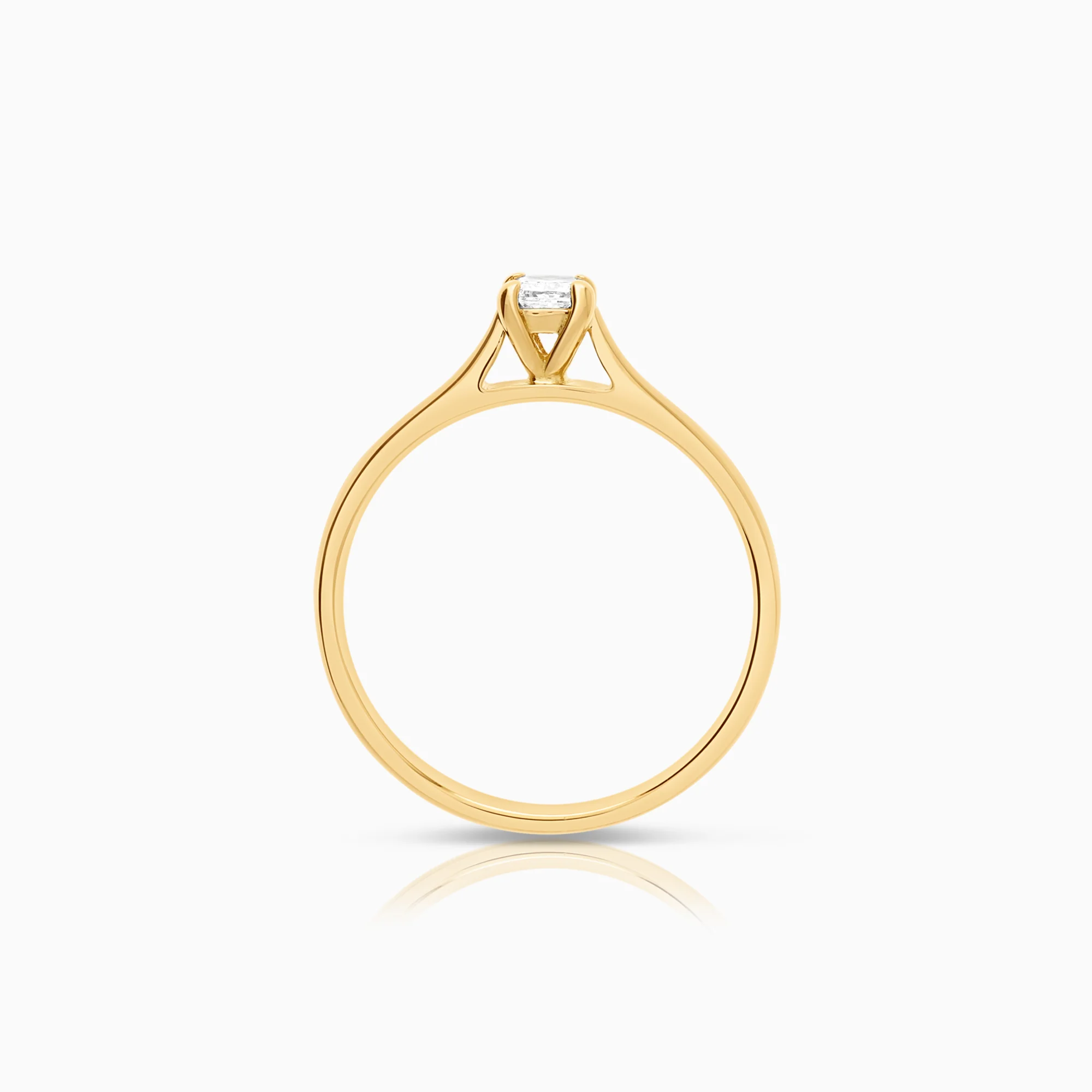 Solitaire diamond ring 0.15ct 18K gold - Image 2