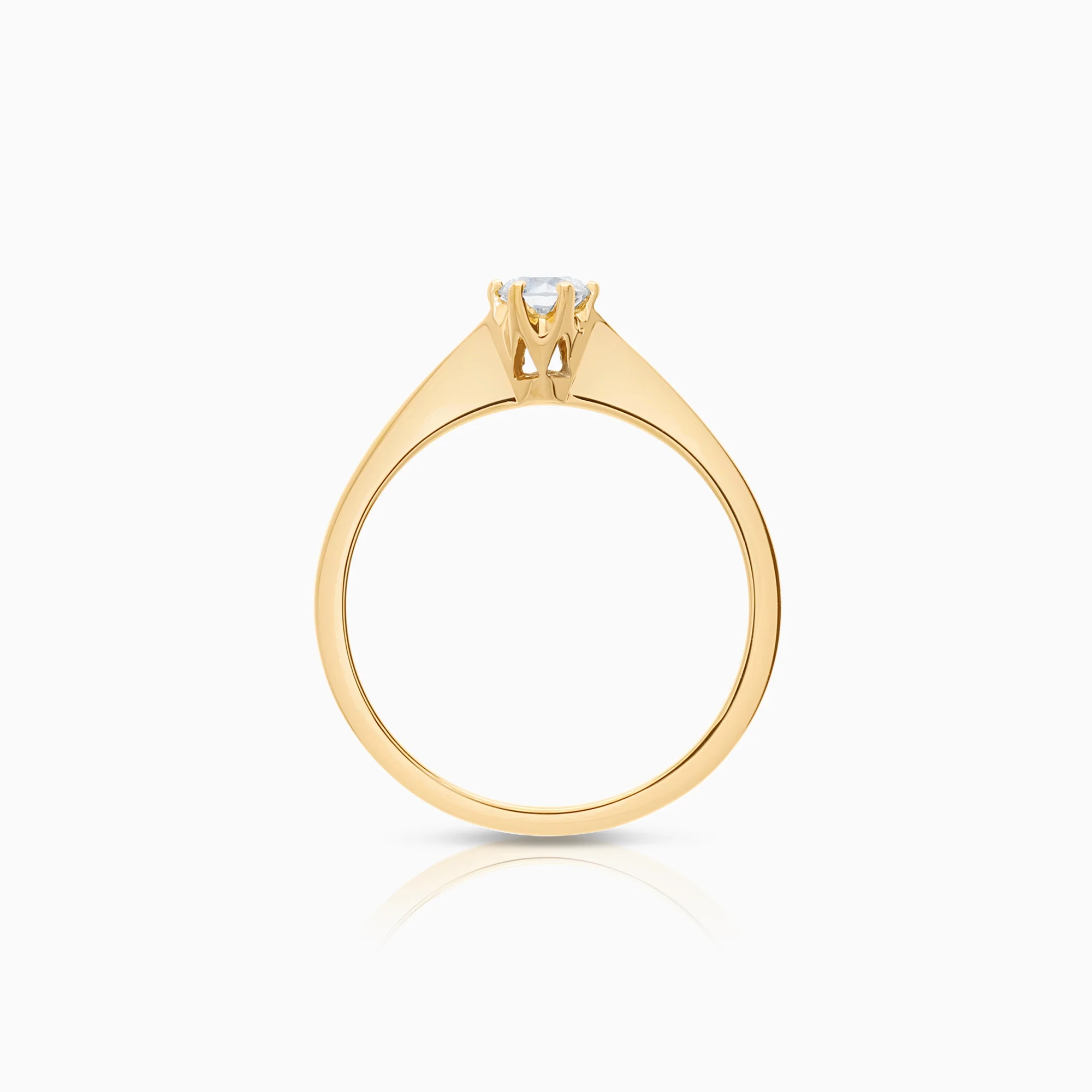 Solitaire ring 0.20ct 18K gold - Image 2