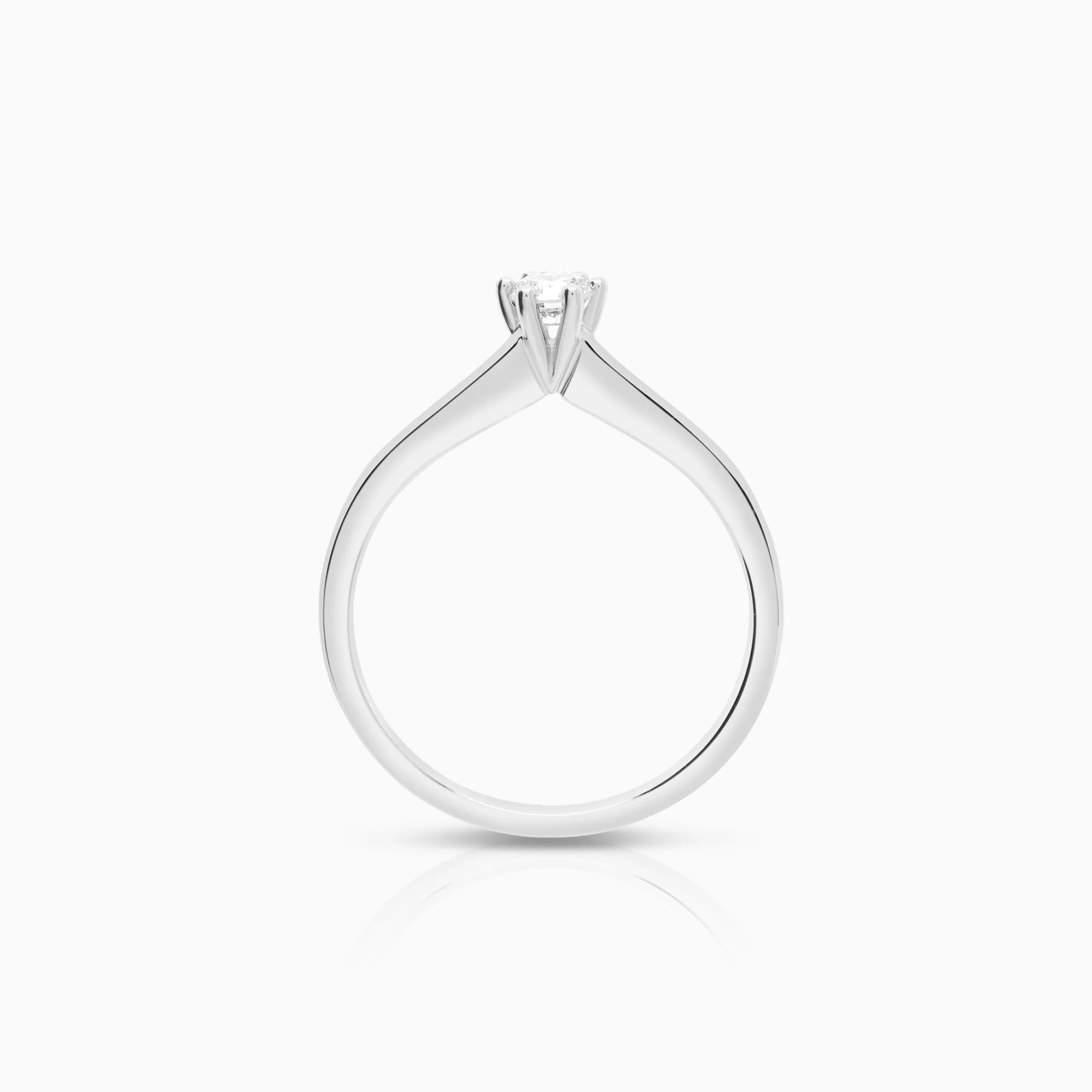 Solitaire diamond ring 0.20ct 18K white gold - Image 2