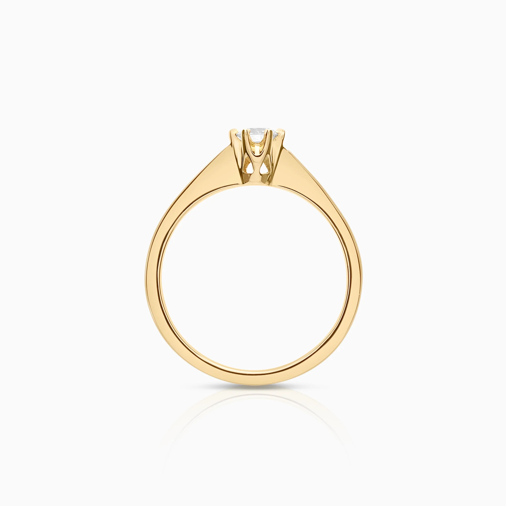 Solitaire diamond ring 0.22ct 18K gold - Image 2