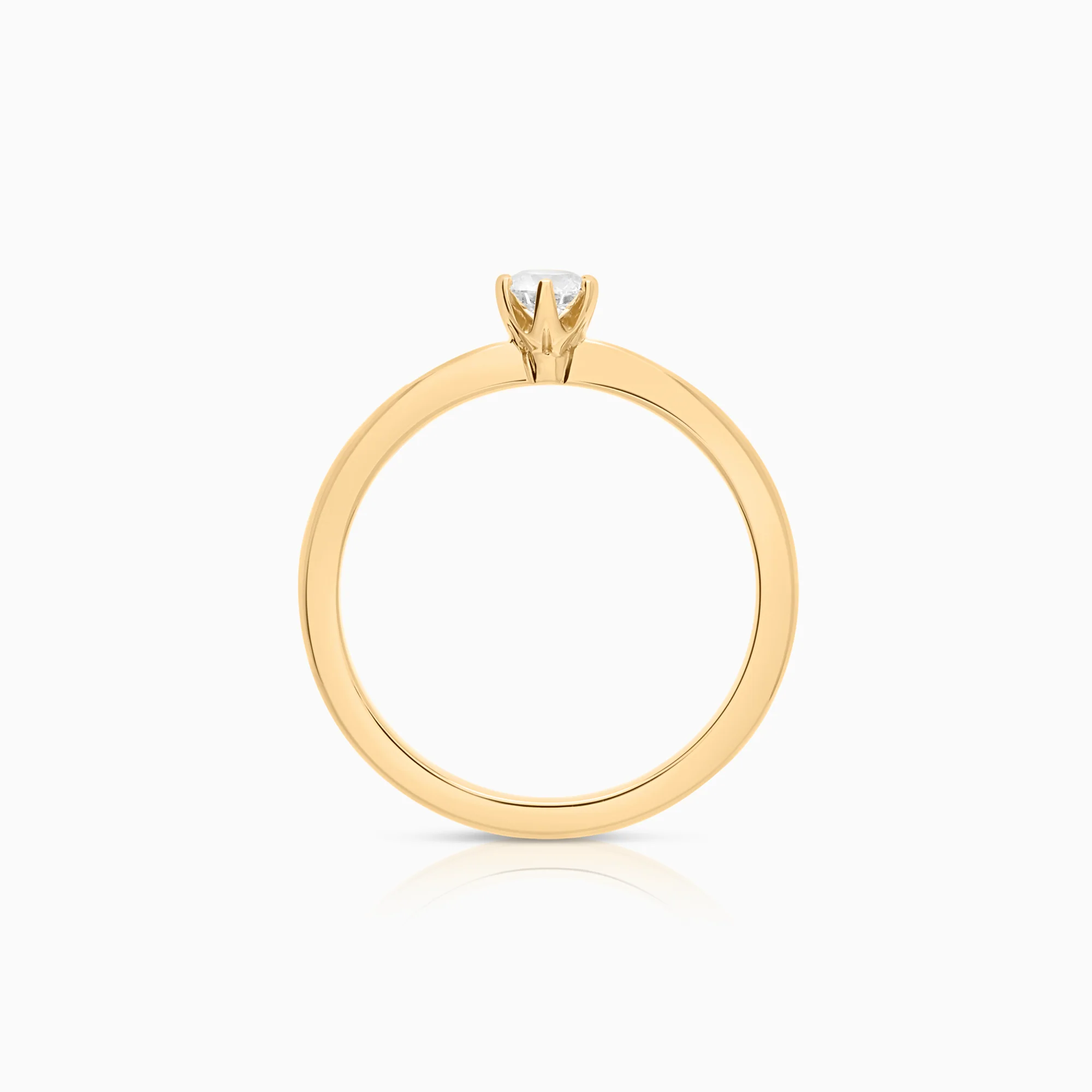 Solitaire diamond ring 0.25ct 18K gold - Image 2