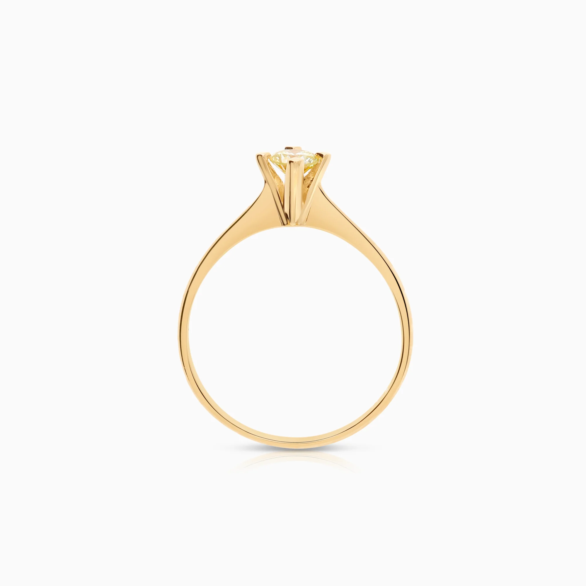 Solitaire diamond ring 0.28ct 18K gold - Image 2