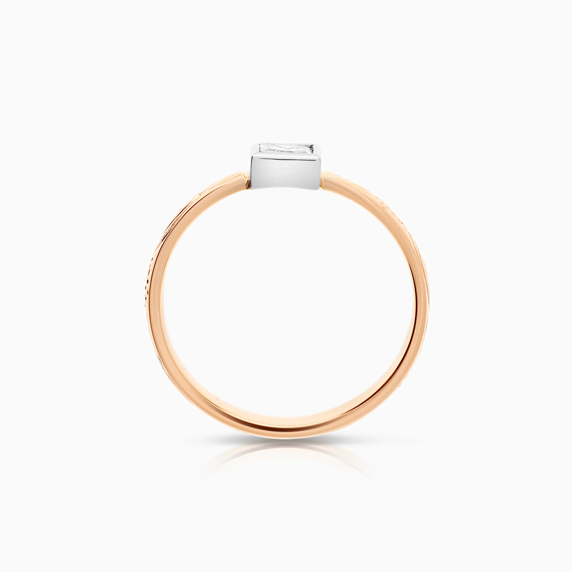 Solitaire diamond ring 0.30ct 14K rose gold - Image 2