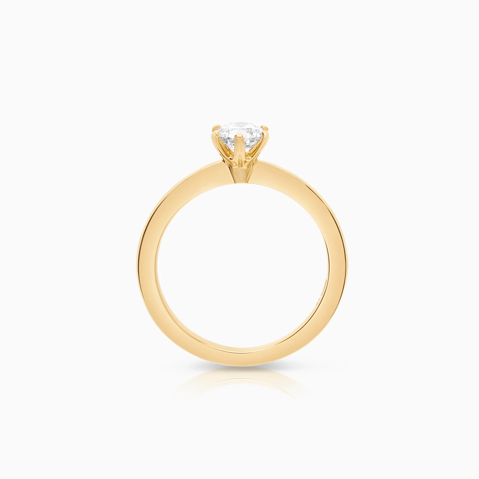 Solitaire diamond ring 0.40ct 18K gold - Image 2