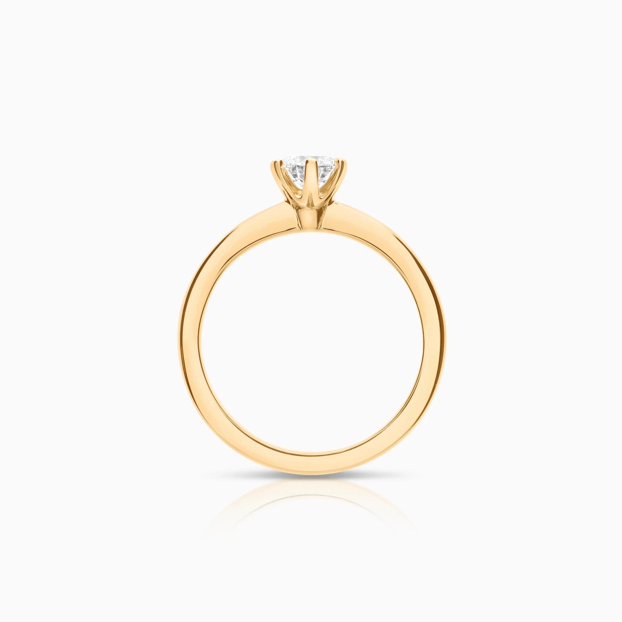 Solitaire diamond ring 0.40ct 18K gold - Image 2