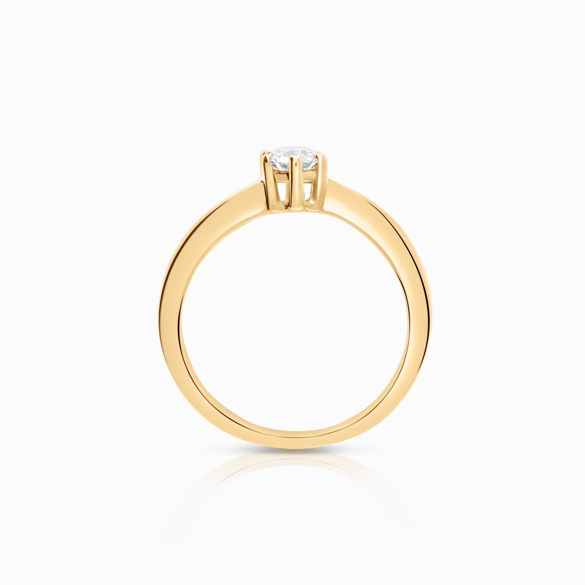 Solitaire diamond ring 0.40ct 8K gold - Image 2