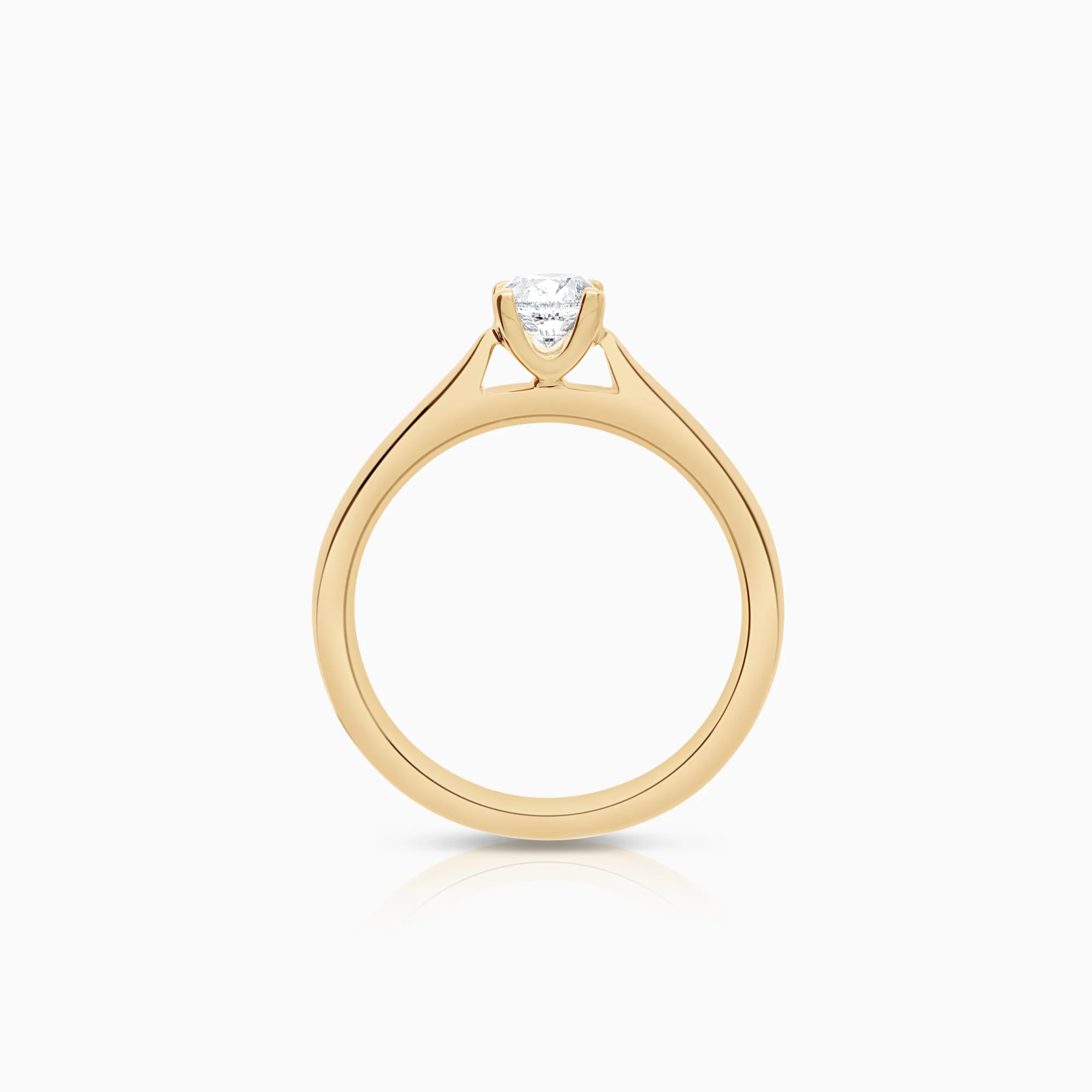 Solitaire diamond ring 0.44ct 18K gold - Image 2