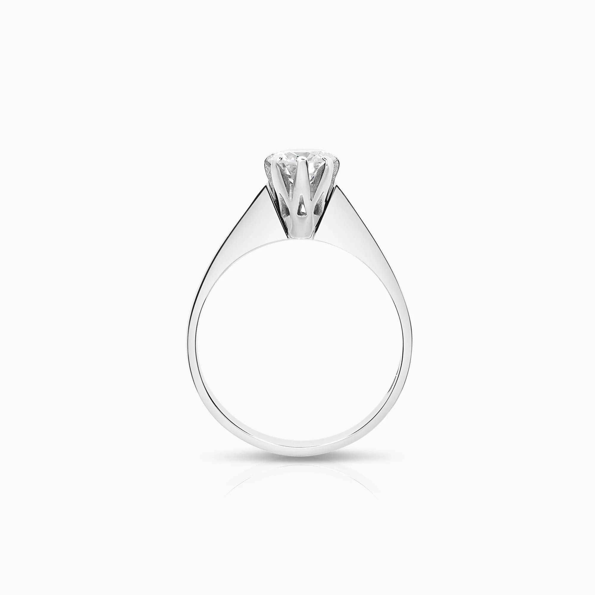Solitaire diamond ring 0.69ct 18K white gold - Image 2