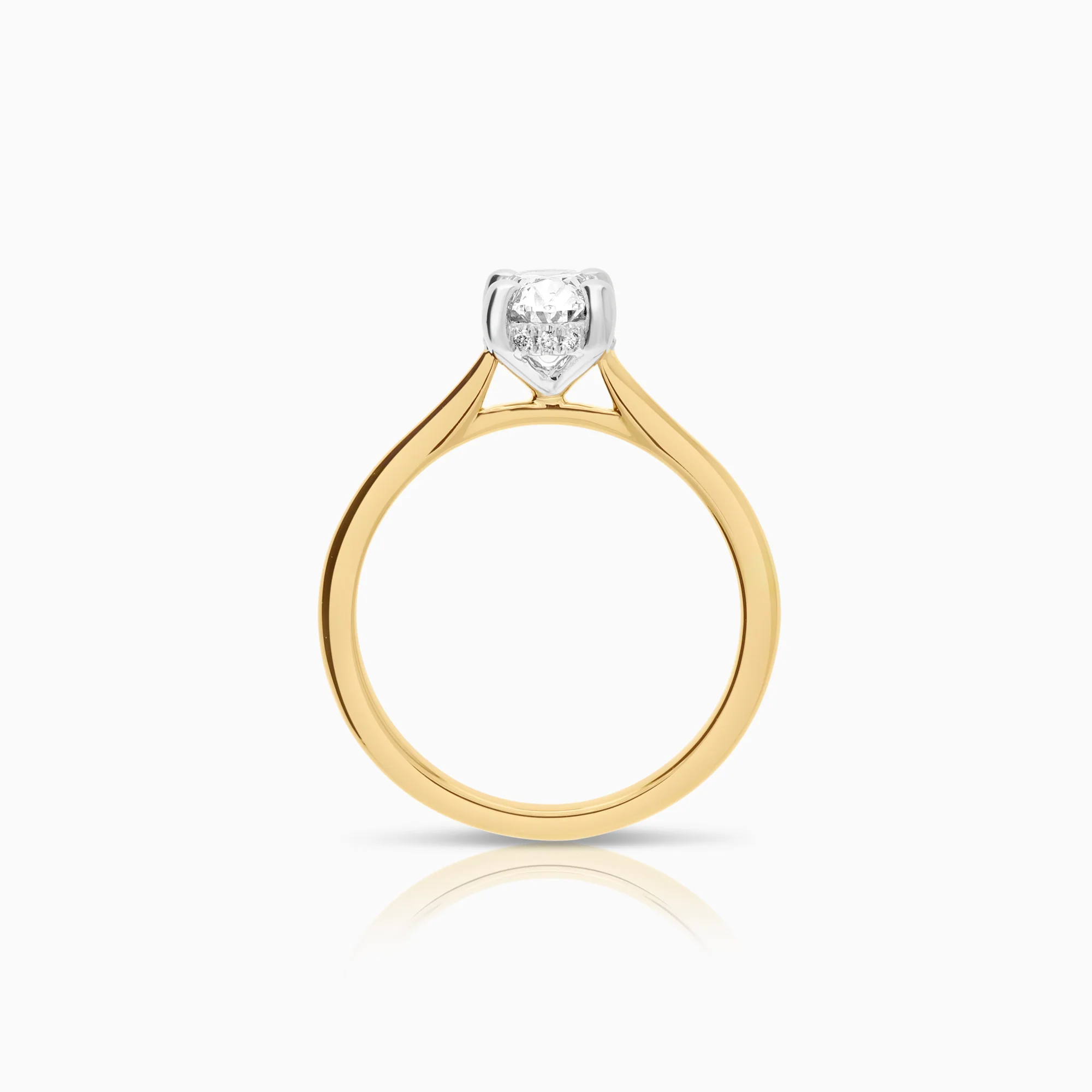 Solitaire diamond ring lab-grown 1.07ct 18K gold - Image 2
