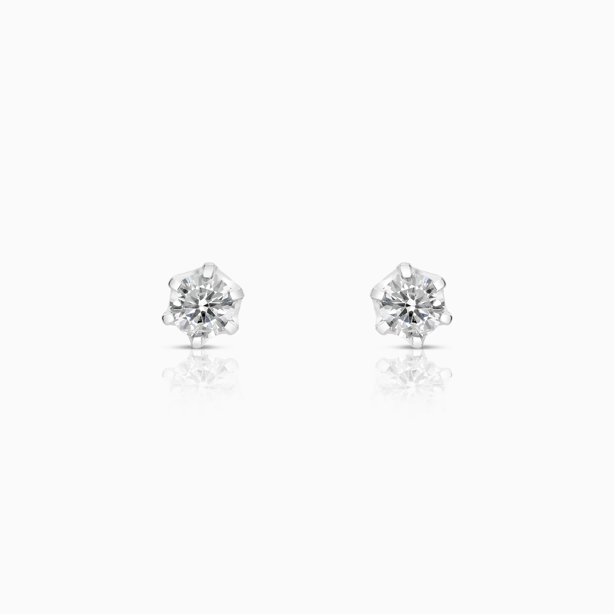 Solitaire earring 0.20ct 18K gold