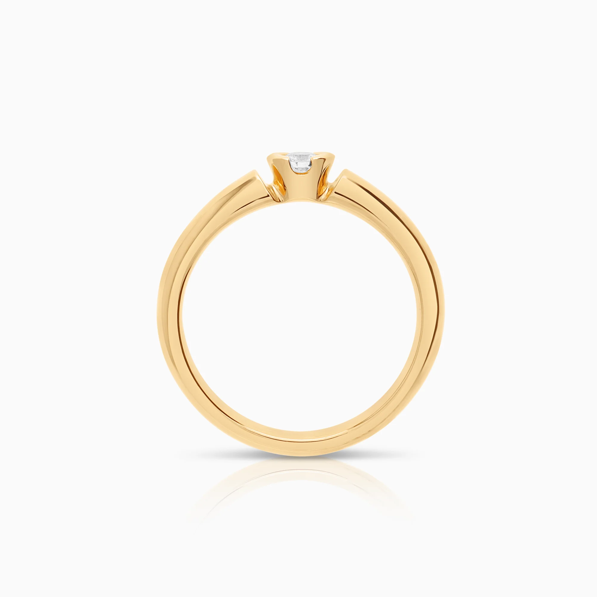 Solitaire Ring 0.09ct 18K Gold - Image 2