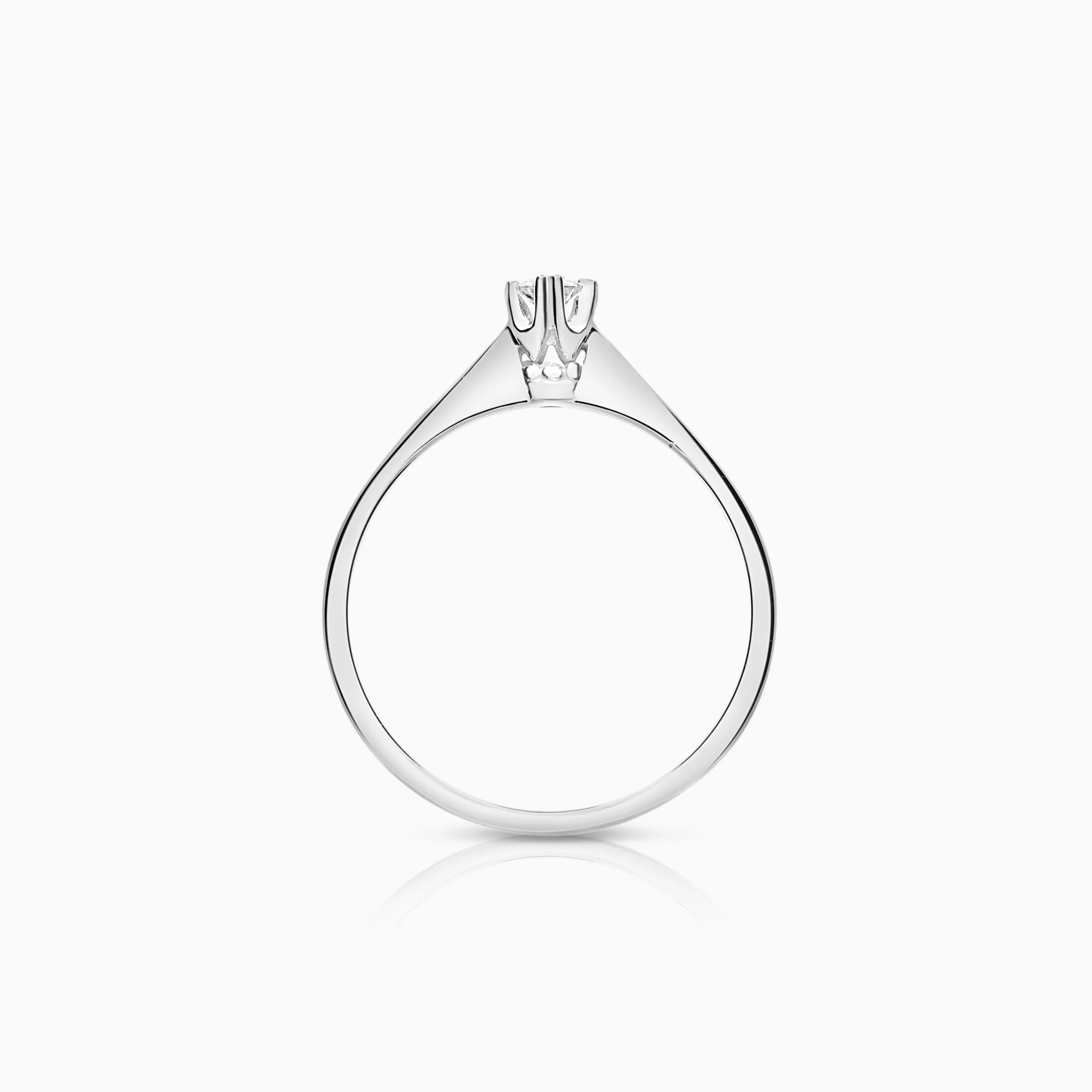 Solitaire Ring 0.09ct 18K White Gold - Image 2