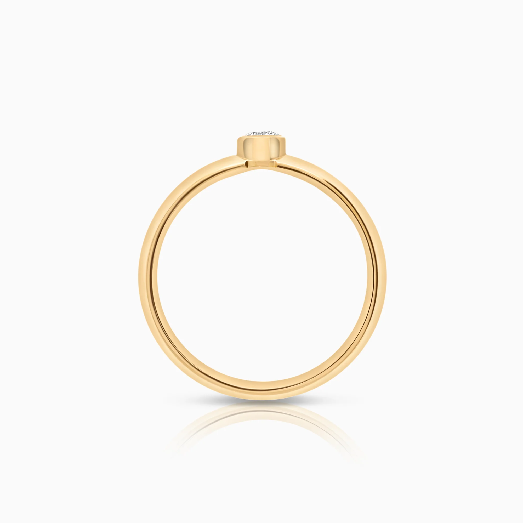 Solitaire ring 0.10ct 18K gold - Image 2