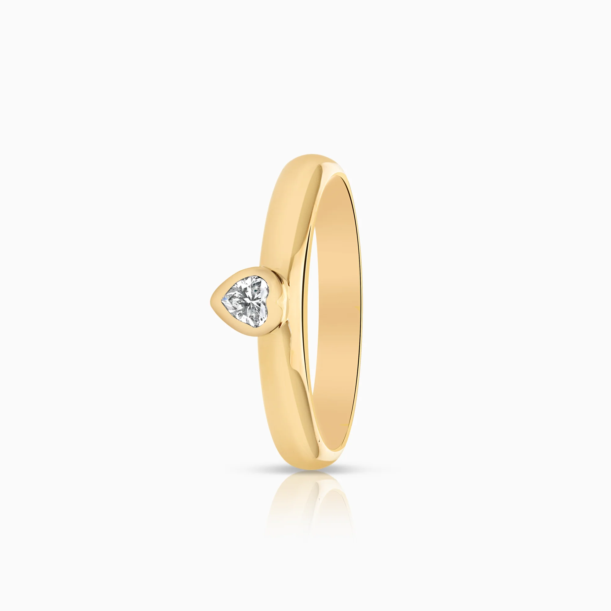 Solitaire ring 0.11ct 18K gold