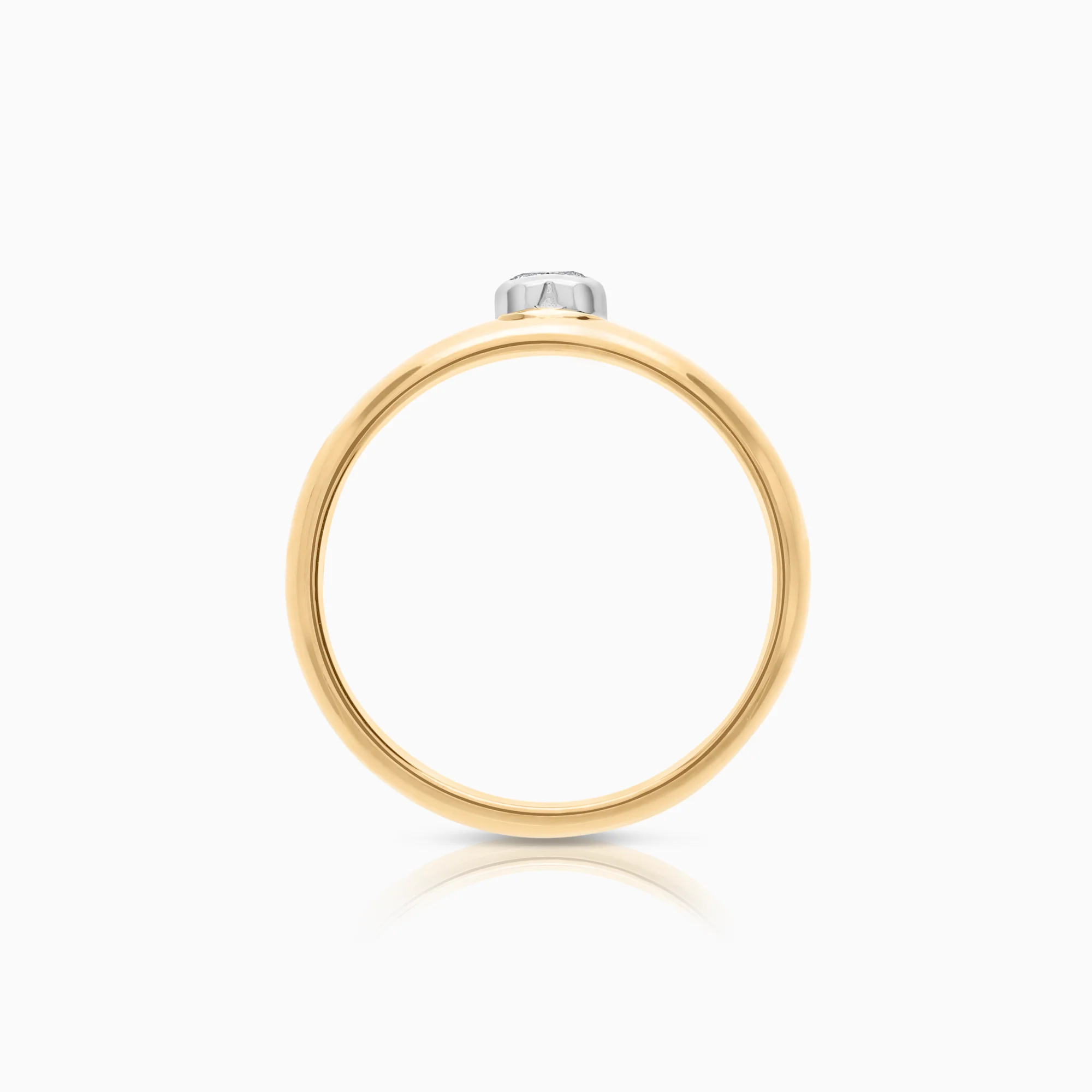 Solitaire ring 0.11ct 18K gold - Image 2